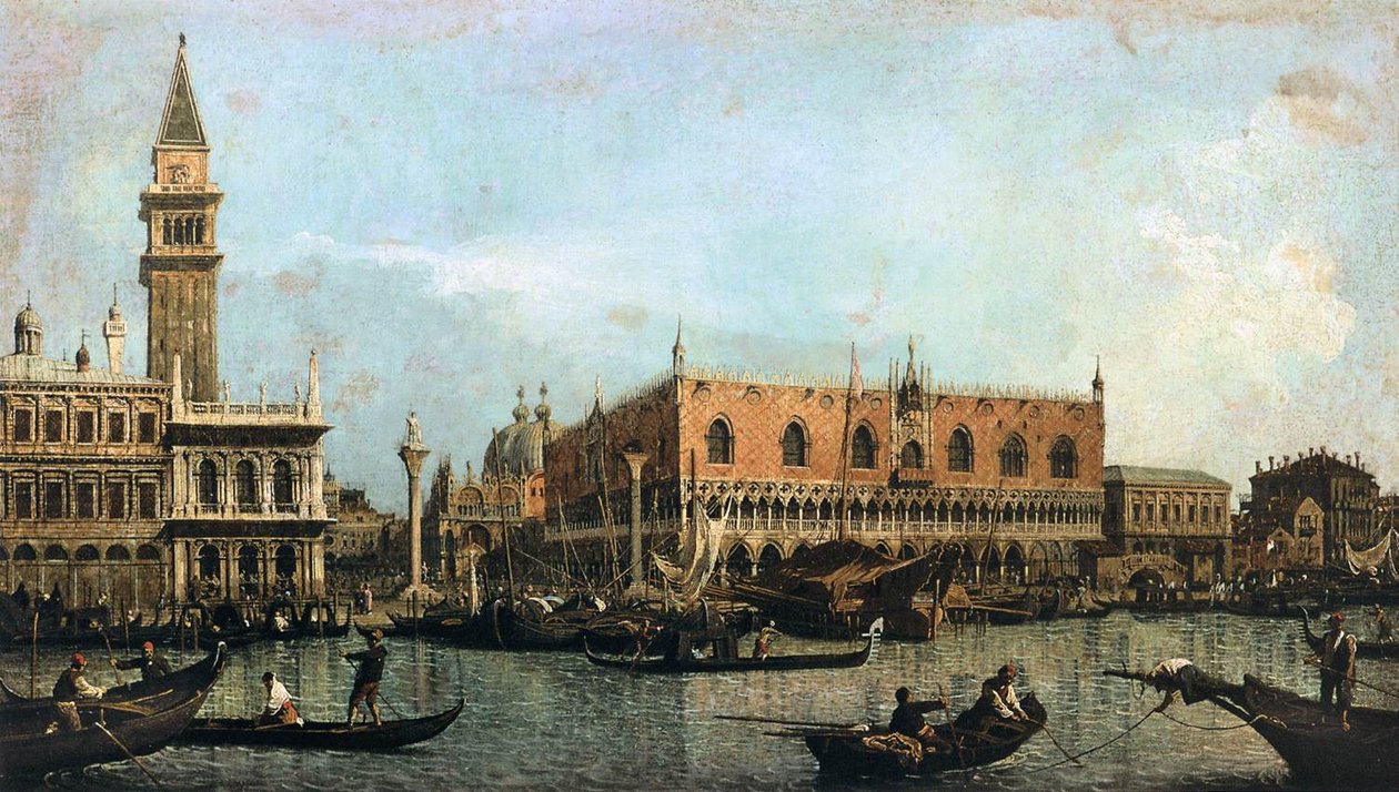 Molo, widziany z Bacino di San Marco autorstwa Giovanni Antonio Canal