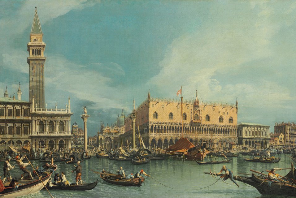 Molo, Wenecja, z Bacino di San Marco autorstwa Giovanni Antonio Canal
