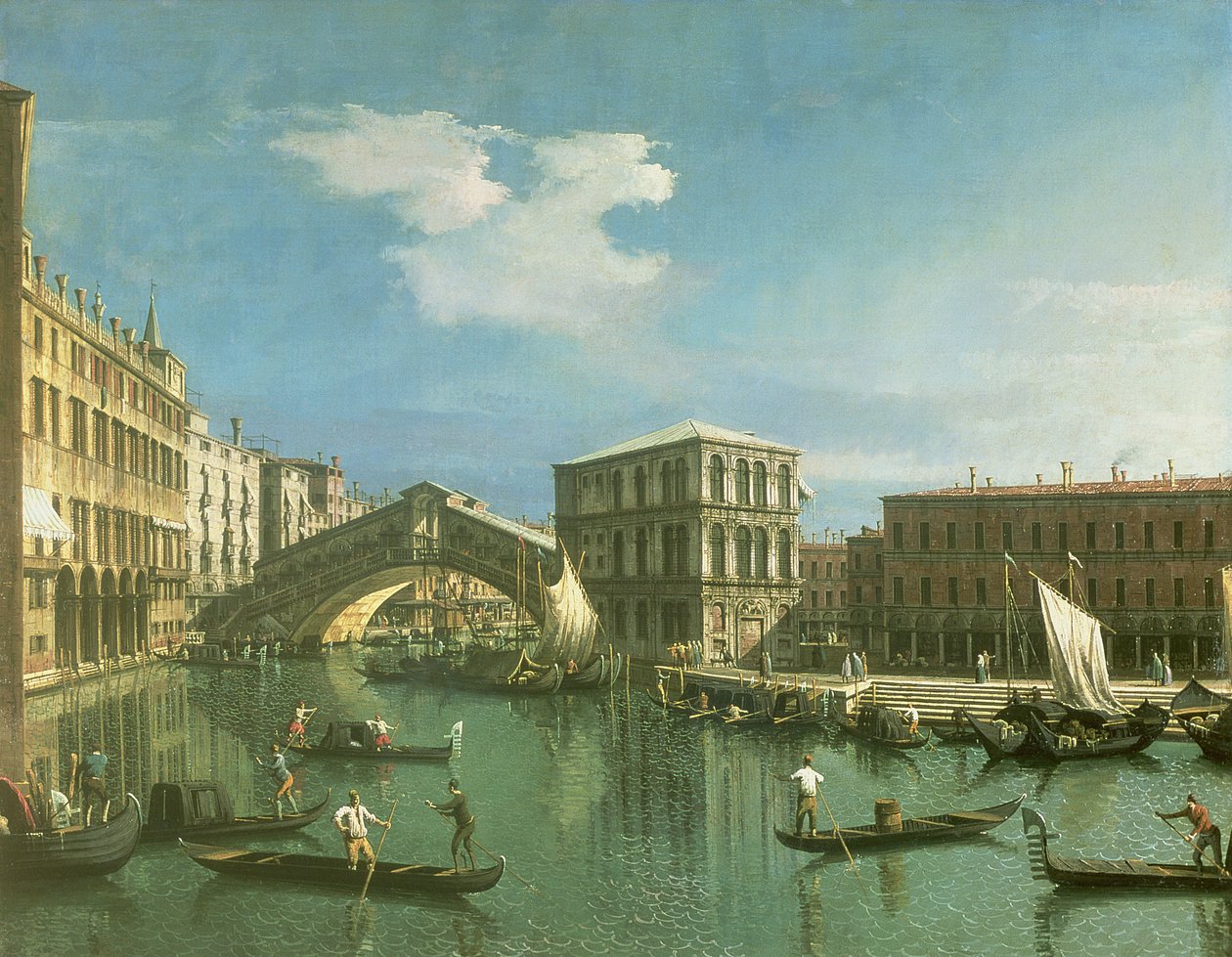 Most Rialto, Wenecja autorstwa Giovanni Antonio Canal