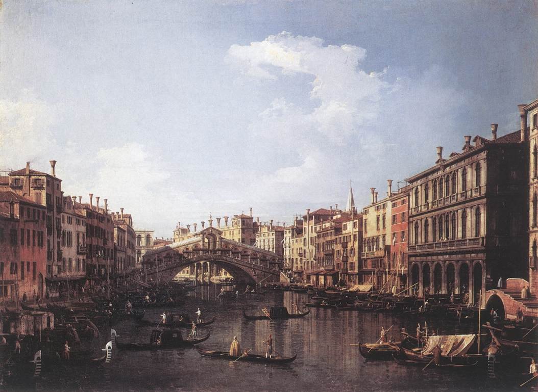 Most Rialto od południa autorstwa Giovanni Antonio Canal