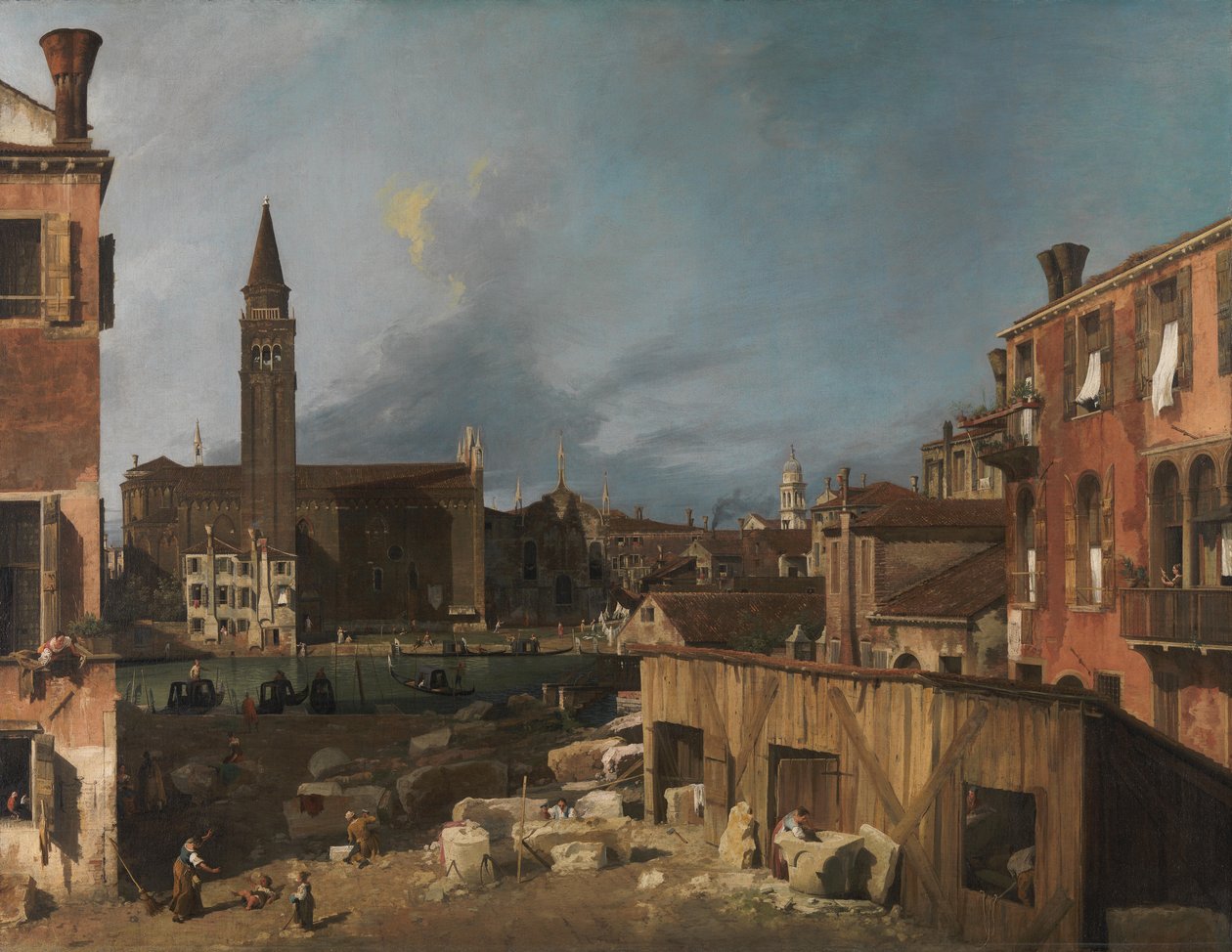 Stocznia kamieniarzy autorstwa Giovanni Antonio Canal