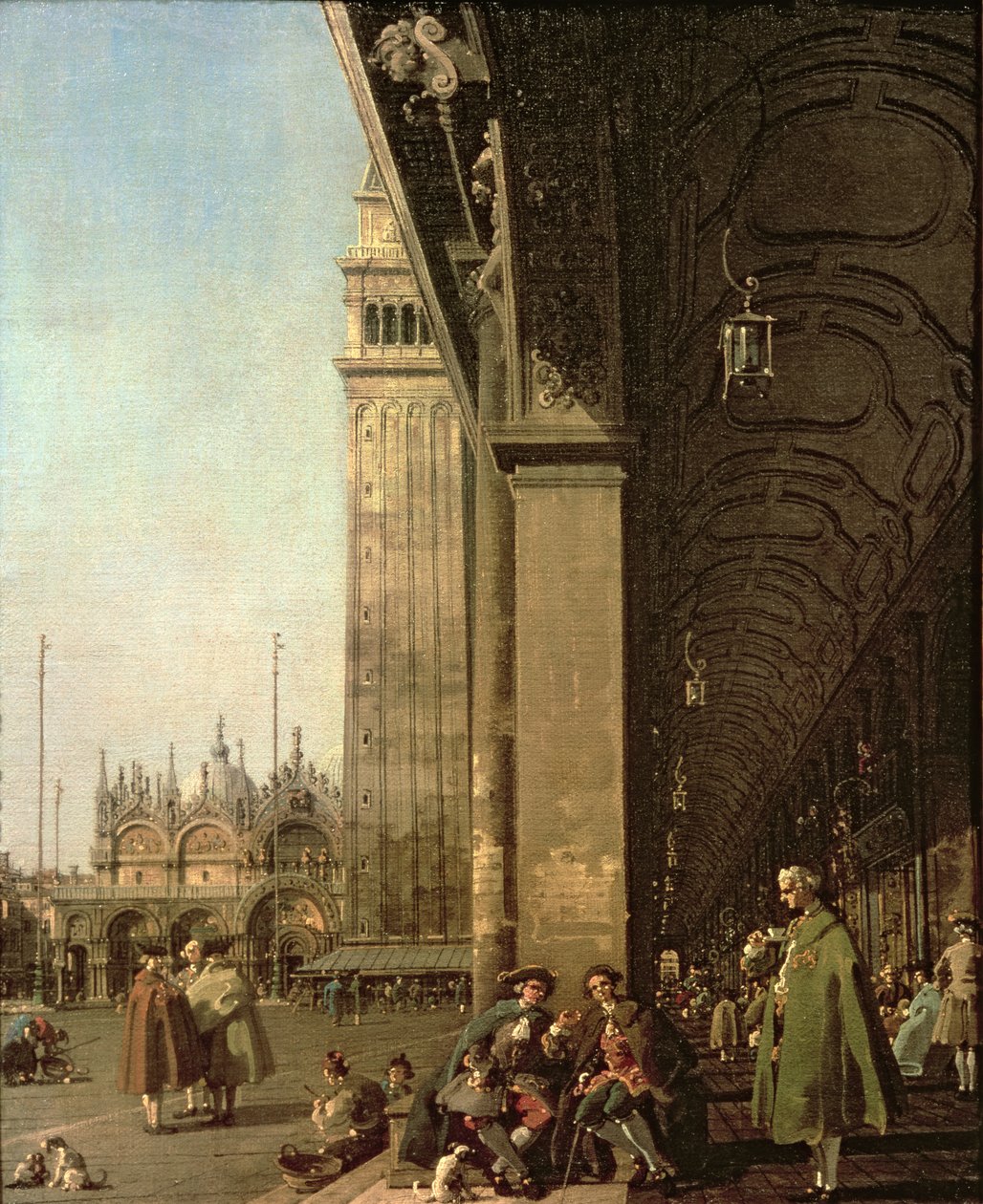 Венец: Сан-Марко талбай ба Прокурати Нуовегийн колоннад, 1756 он. autorstwa Giovanni Antonio Canal