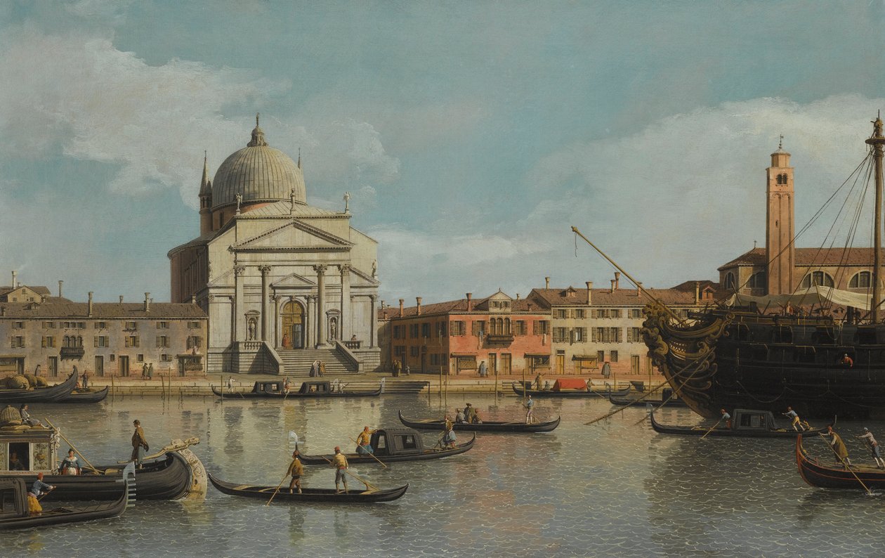 Wenecja, widok na kościoły Redentore i San Giacomo autorstwa Giovanni Antonio Canal