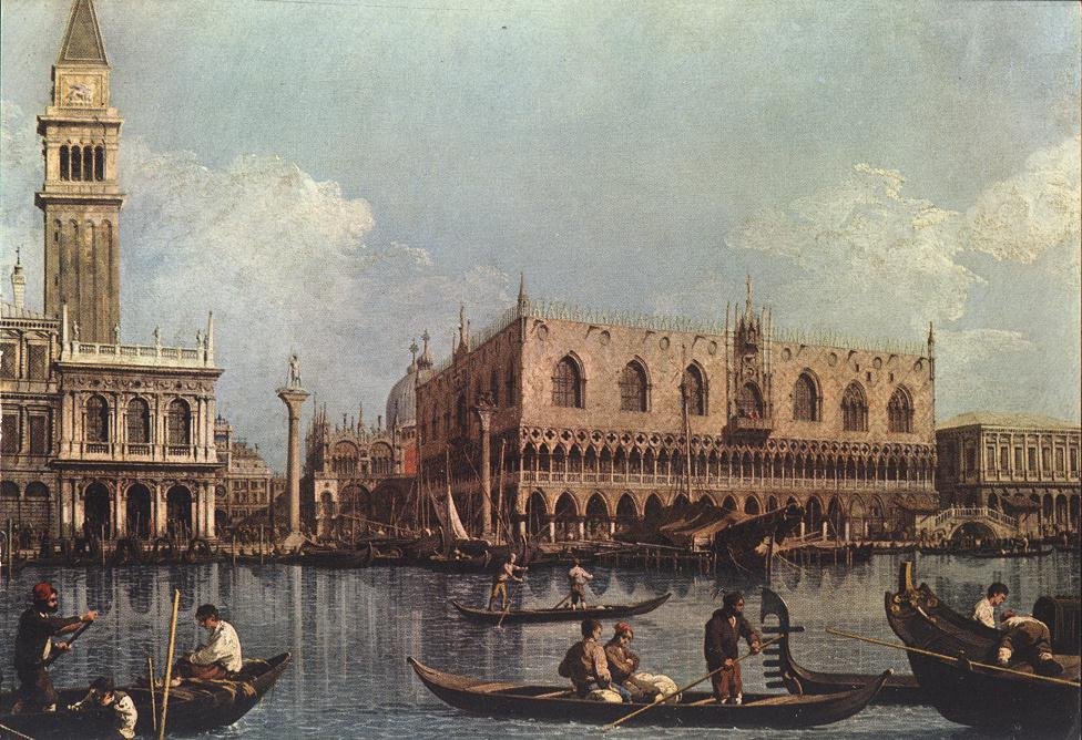 Widok na Bacino di San Marco autorstwa Giovanni Antonio Canal