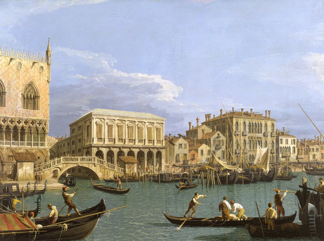 Widok na Riva degli Schiavoni, Wenecja autorstwa Giovanni Antonio Canal