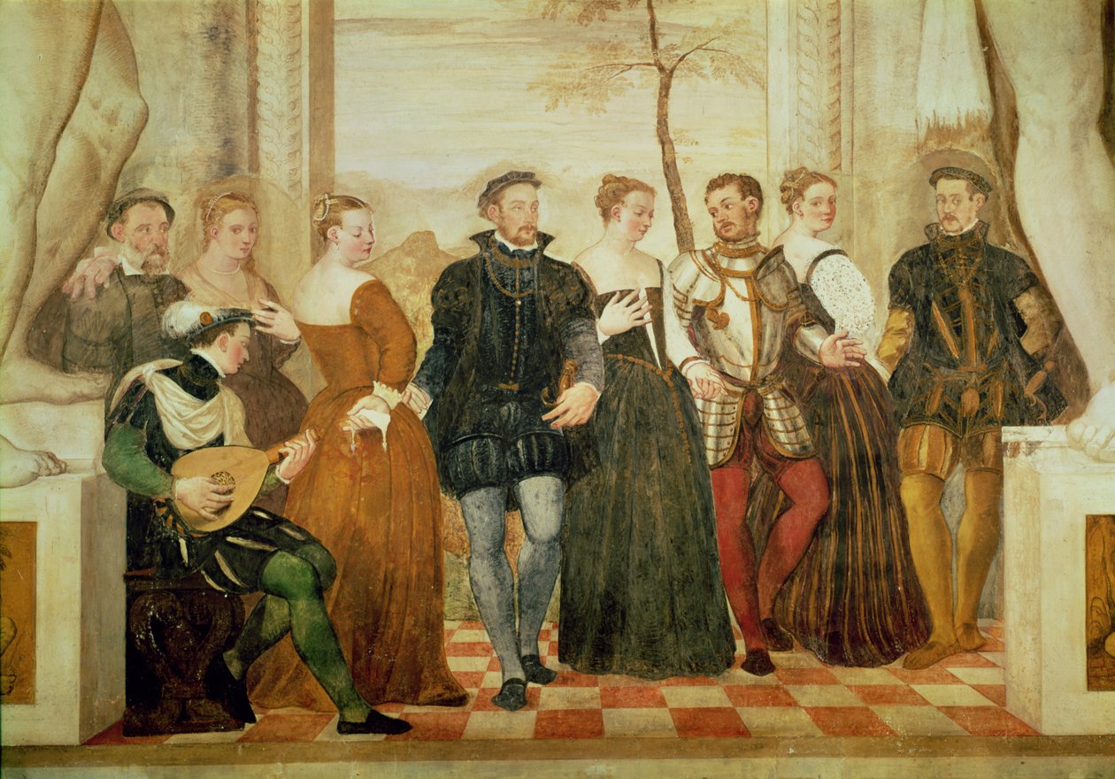 Zaproszenie do tańca, 1570 autorstwa Giovanni Antonio Fasolo