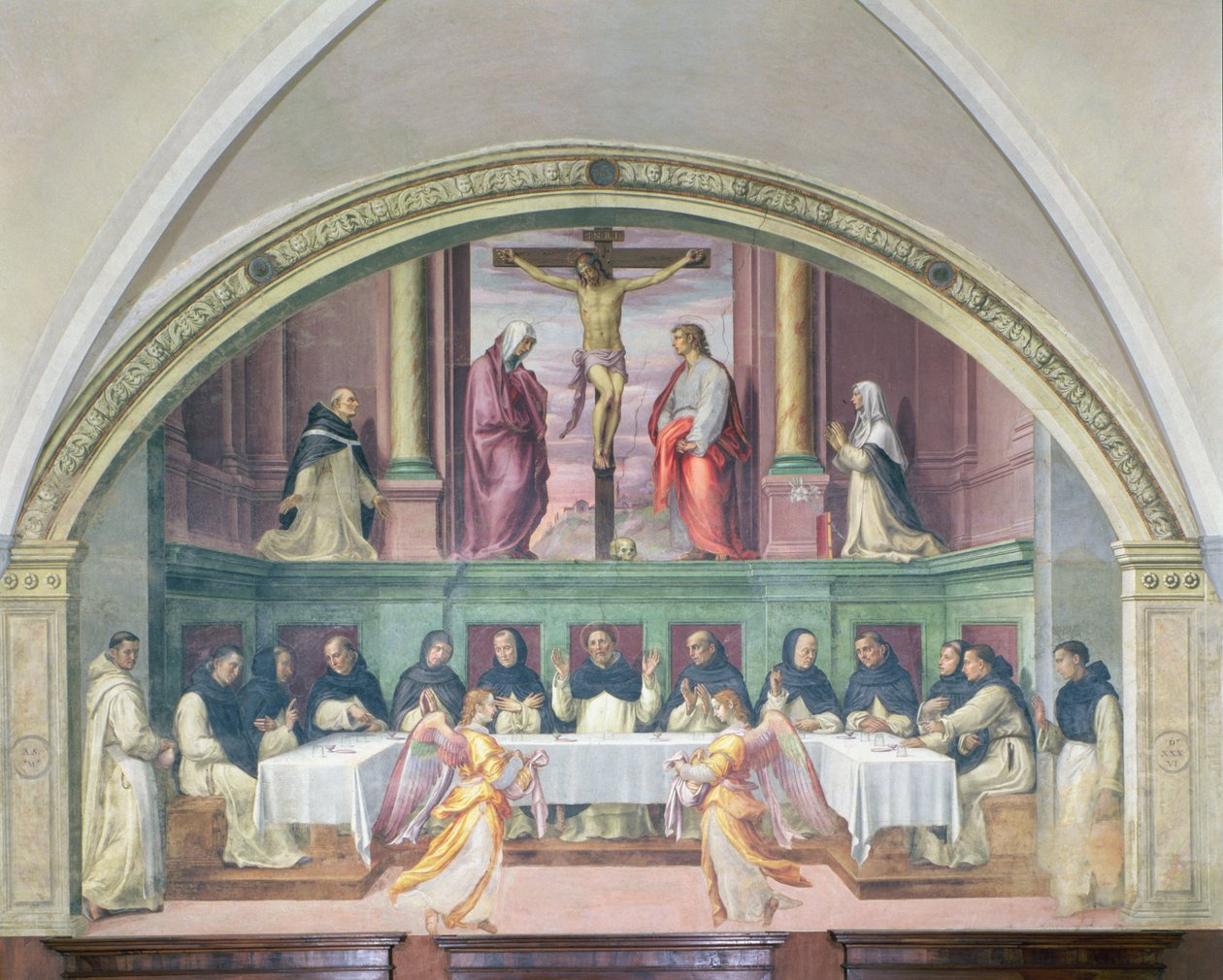 Wieczerza św. Dominika, luneta autorstwa Giovanni Antonio Sogliani