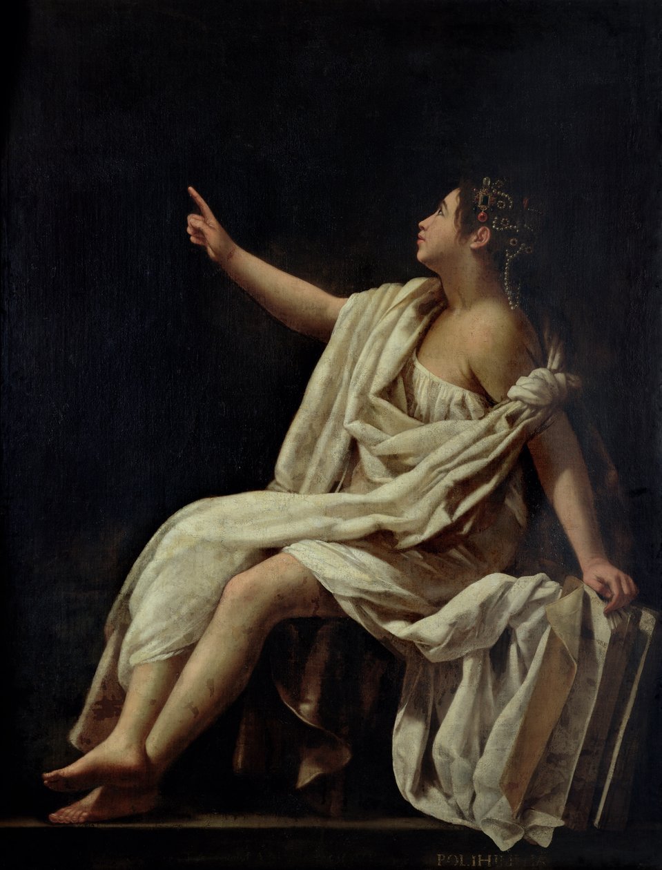 Polyhymnia, muza poezji lirycznej, 1620 autorstwa Giovanni Baglione