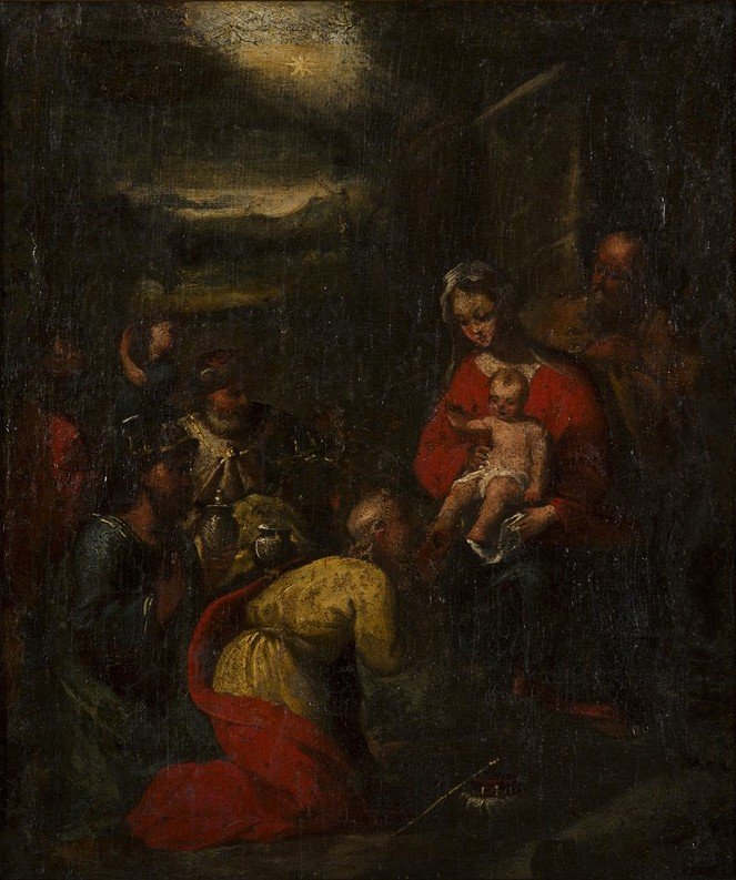Adoracja Trzech Króli autorstwa Giovanni Battista Carlone