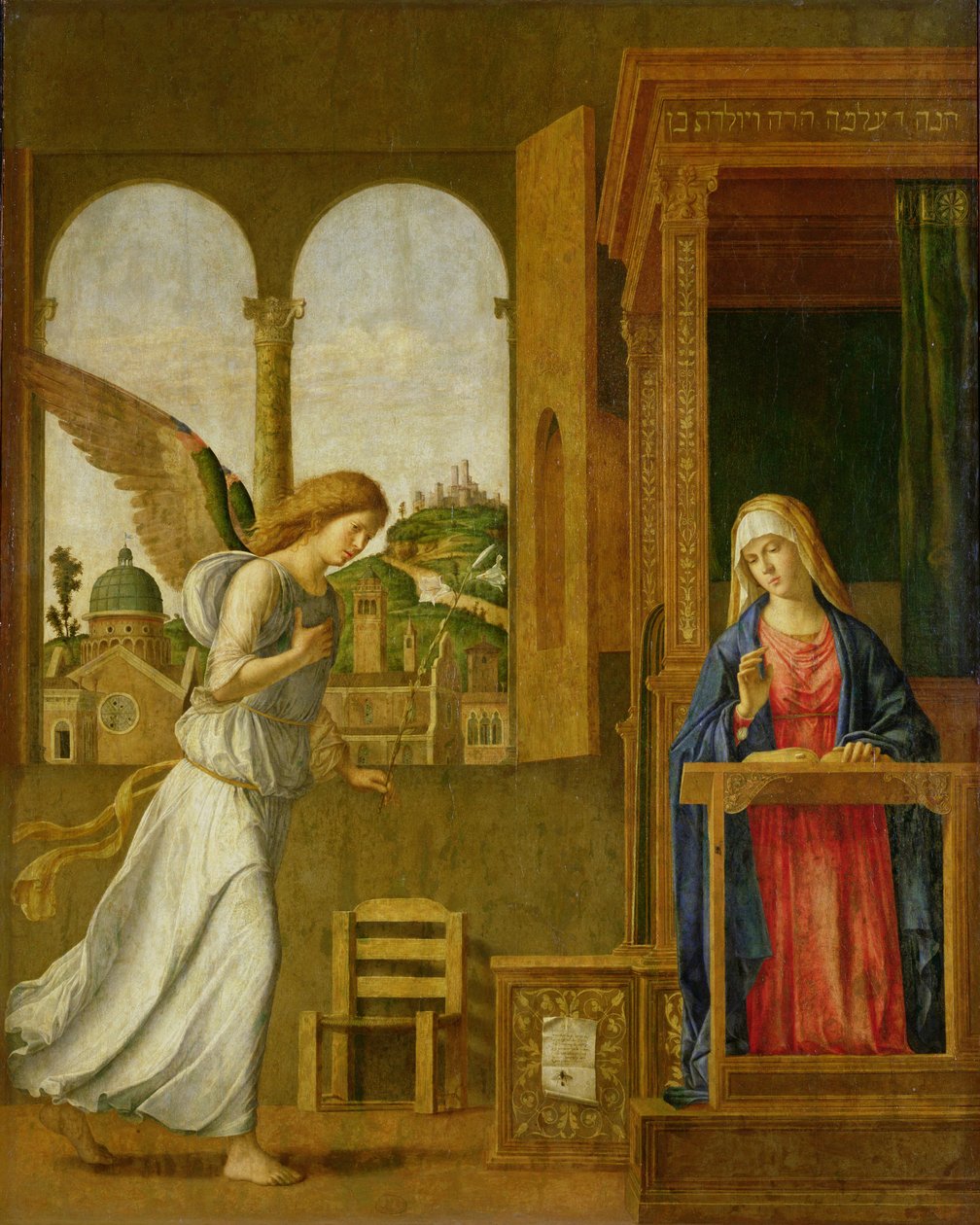 Zwiastowanie, 1495 autorstwa Giovanni Battista Cima da Conegliano