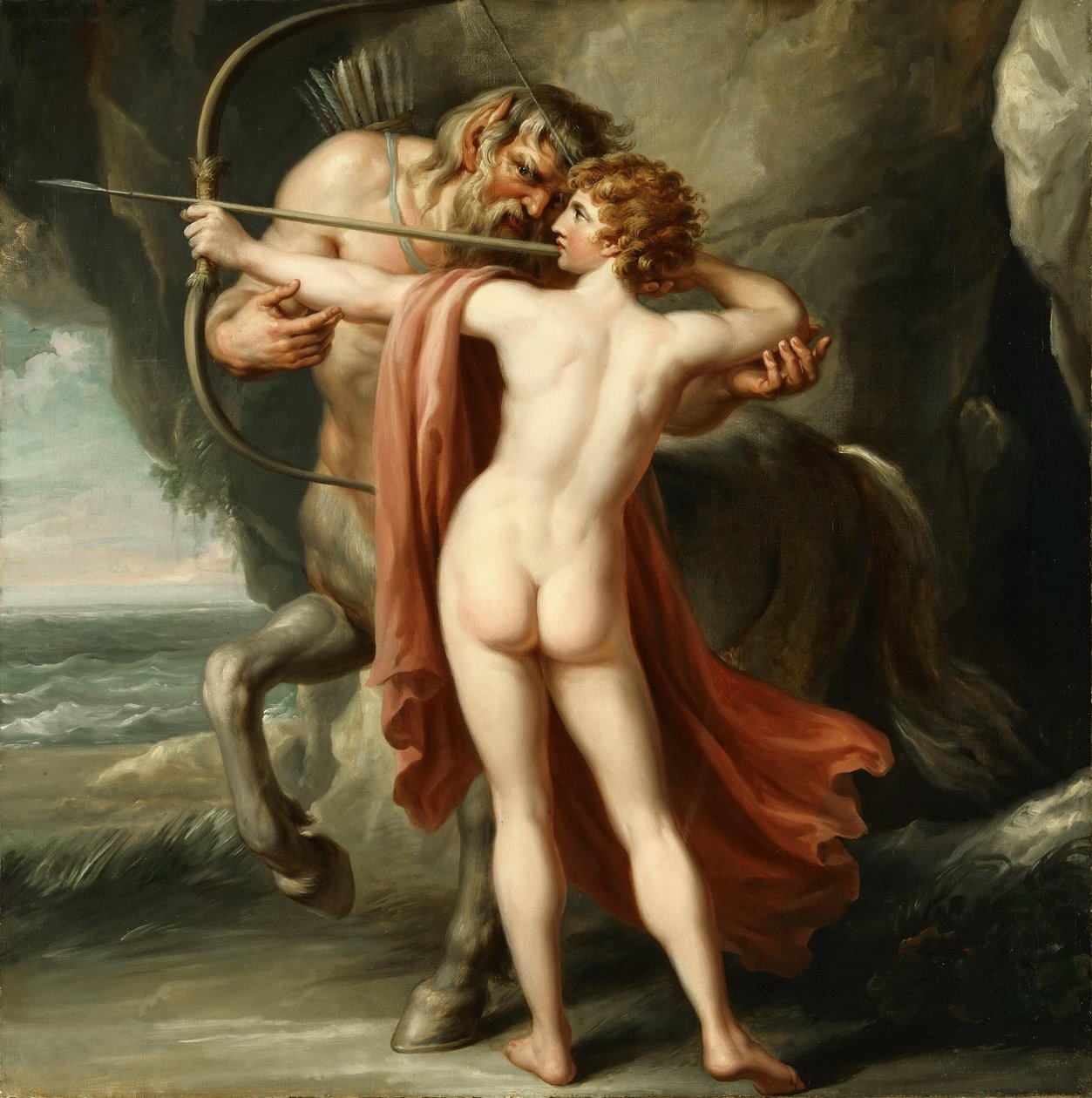 Chiron instruuje Achillesa w łuku autorstwa Giovanni Battista Cipriani