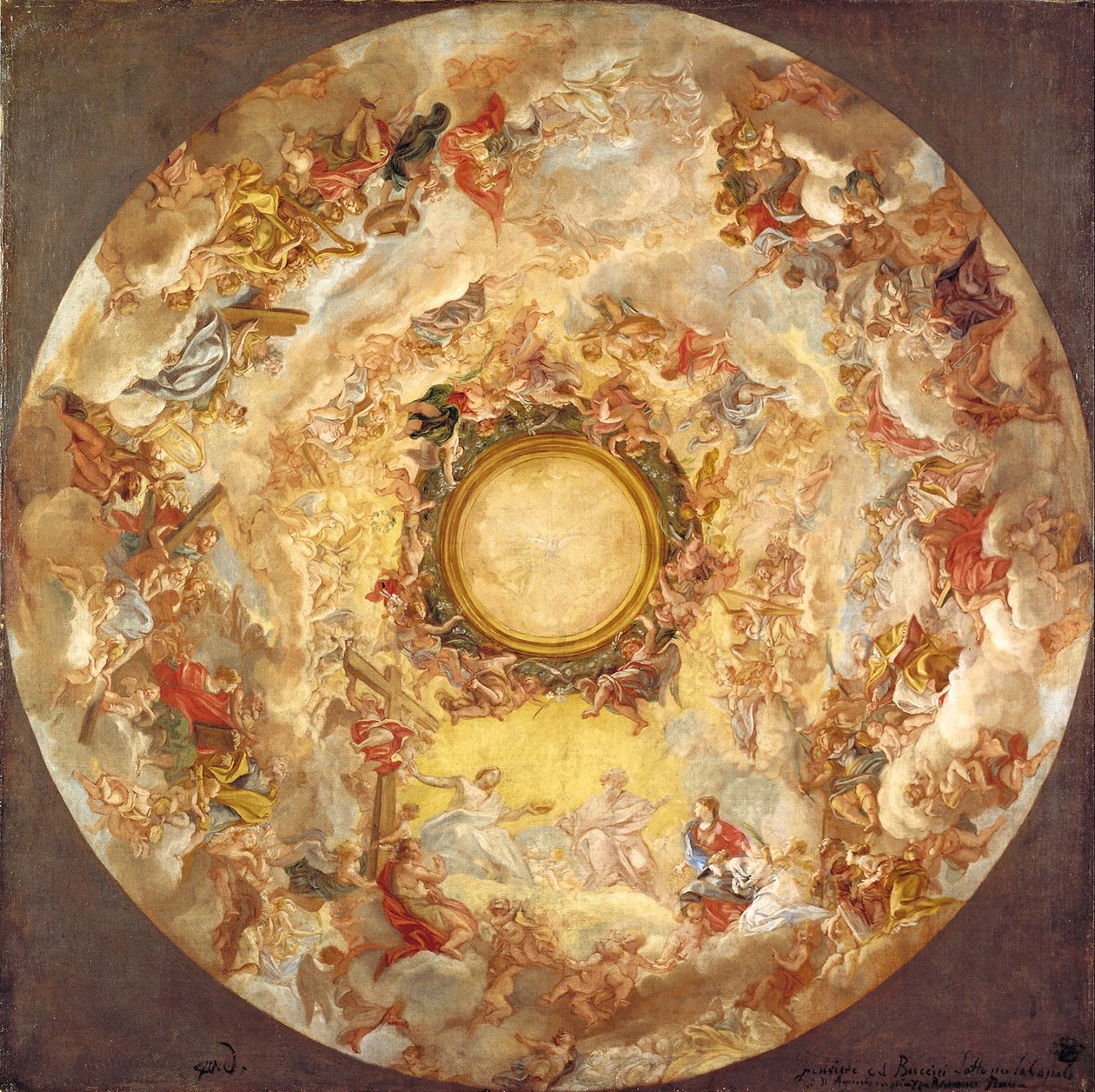 Św. Agnieszka zostaje przyjęta do nieba autorstwa Giovanni Battista Gaulli