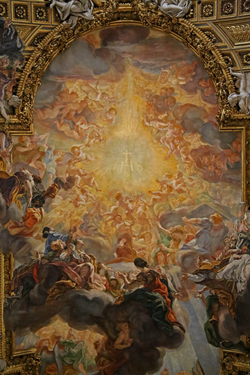 Triumf w Imię Jezusa autorstwa Giovanni Battista Gaulli