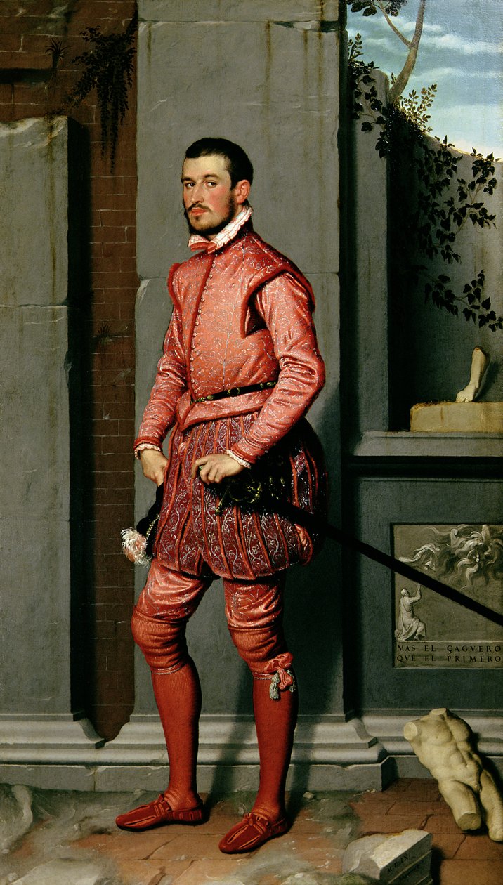 Portret Gian Gerolamo Grumelli, włoskiego męża stanu i szlachcica, 1560 autorstwa Giovanni Battista Moroni