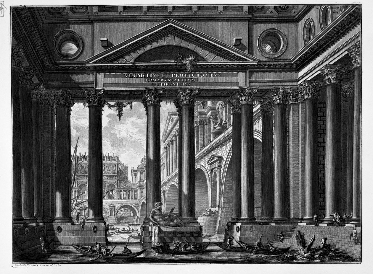 II Frontyspicjum na 4 tomy autorstwa Giovanni Battista Piranesi