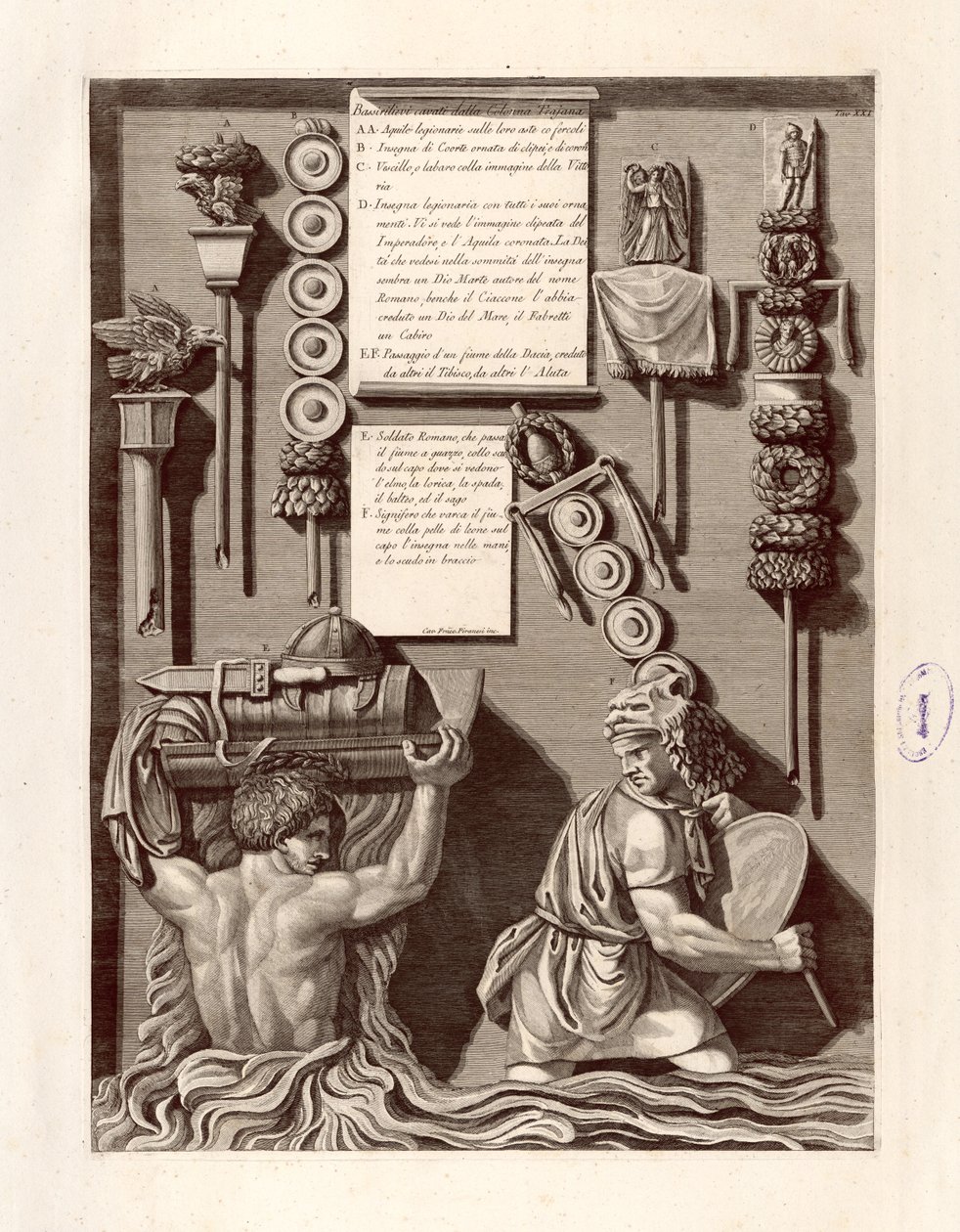 Płaskorzeźby wydobyte z kolumny Trajana autorstwa Giovanni Battista Piranesi
