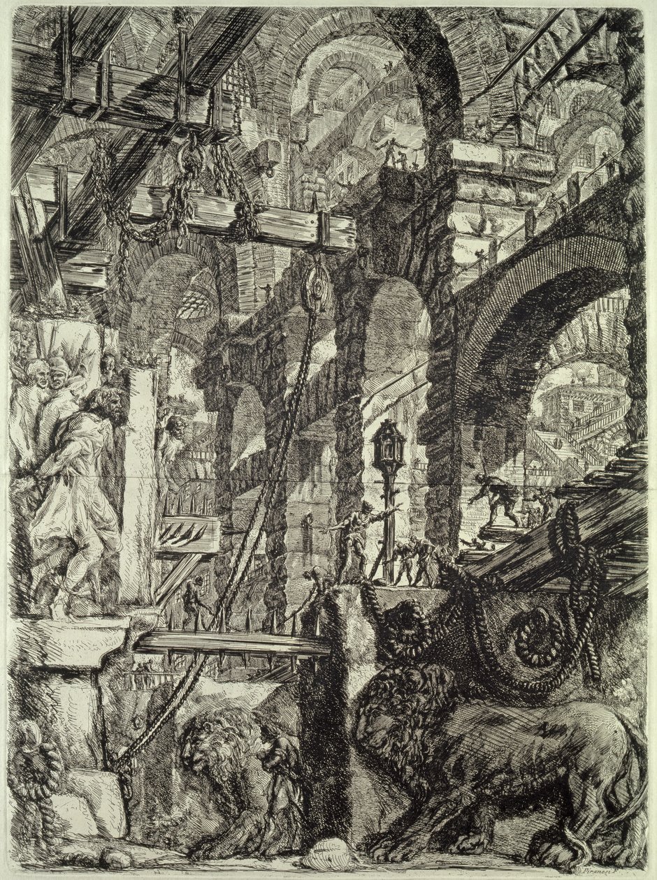 Carceri (Więzienie) V, 1760 autorstwa Giovanni Battista Piranesi