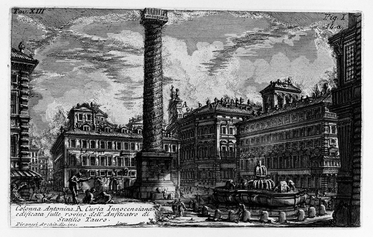 Kolumna Antonina autorstwa Giovanni Battista Piranesi