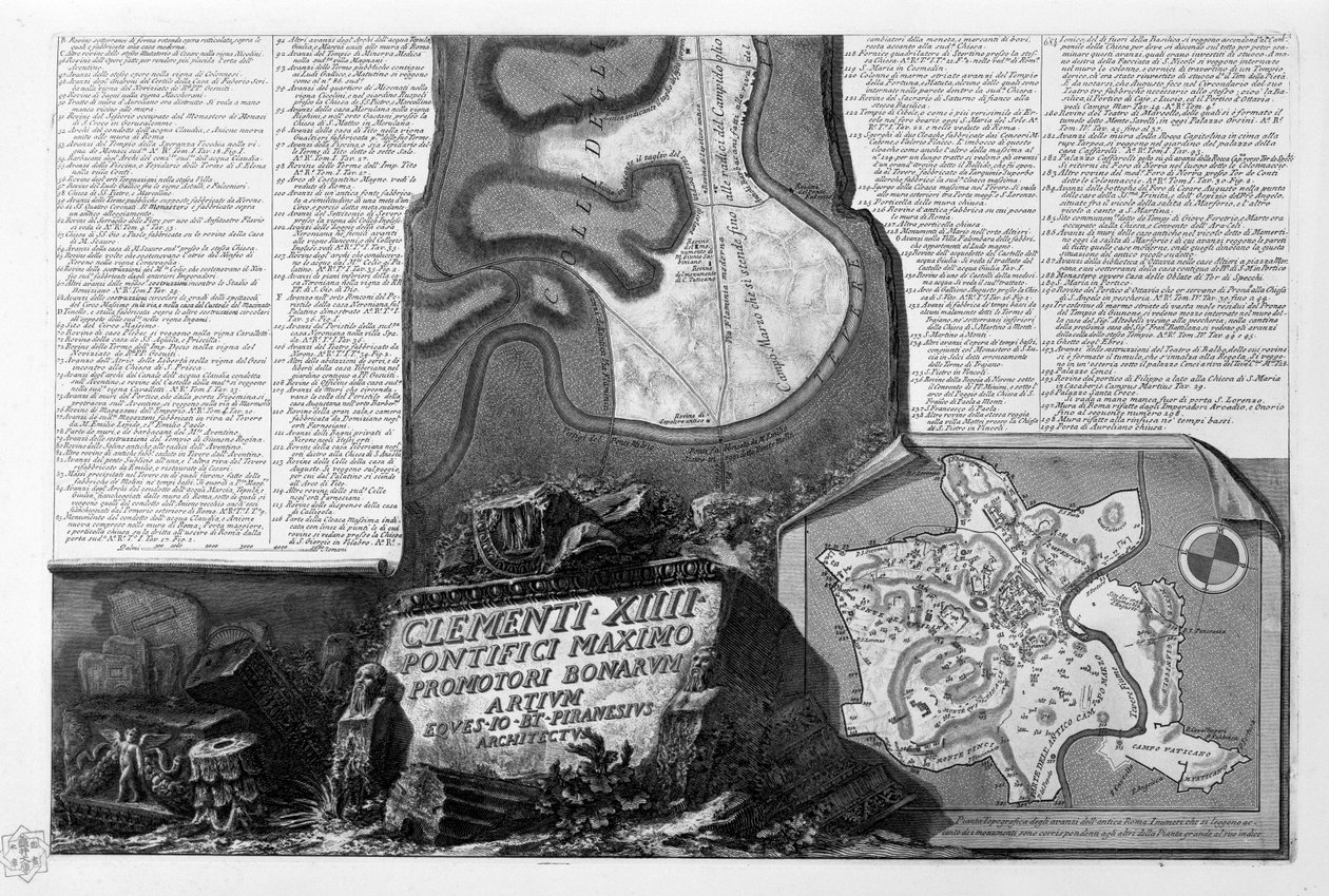 Mapa Rzymu cz. 2 autorstwa Giovanni Battista Piranesi