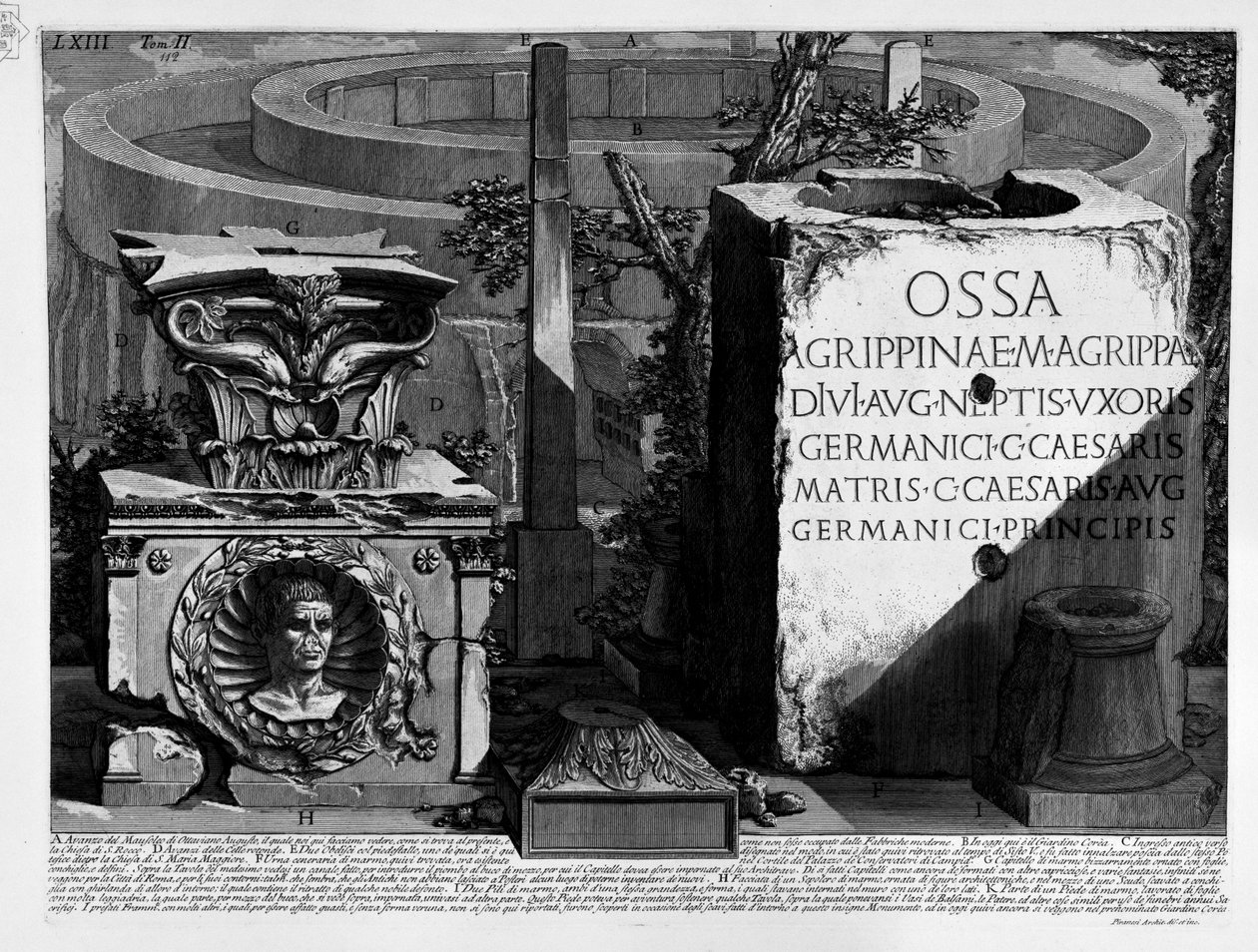 Mauzoleum Augusta autorstwa Giovanni Battista Piranesi