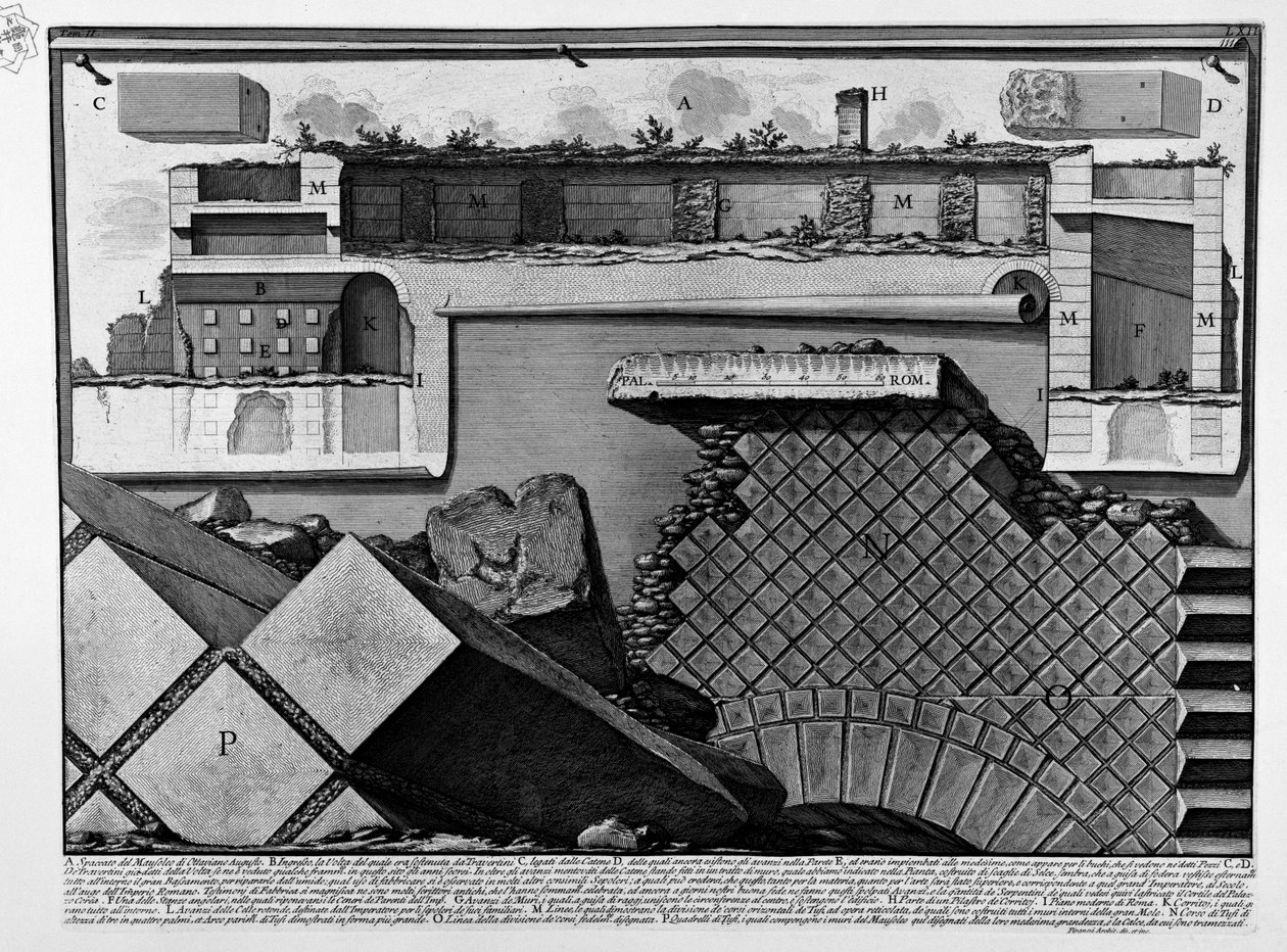 Mauzoleum Augusta autorstwa Giovanni Battista Piranesi