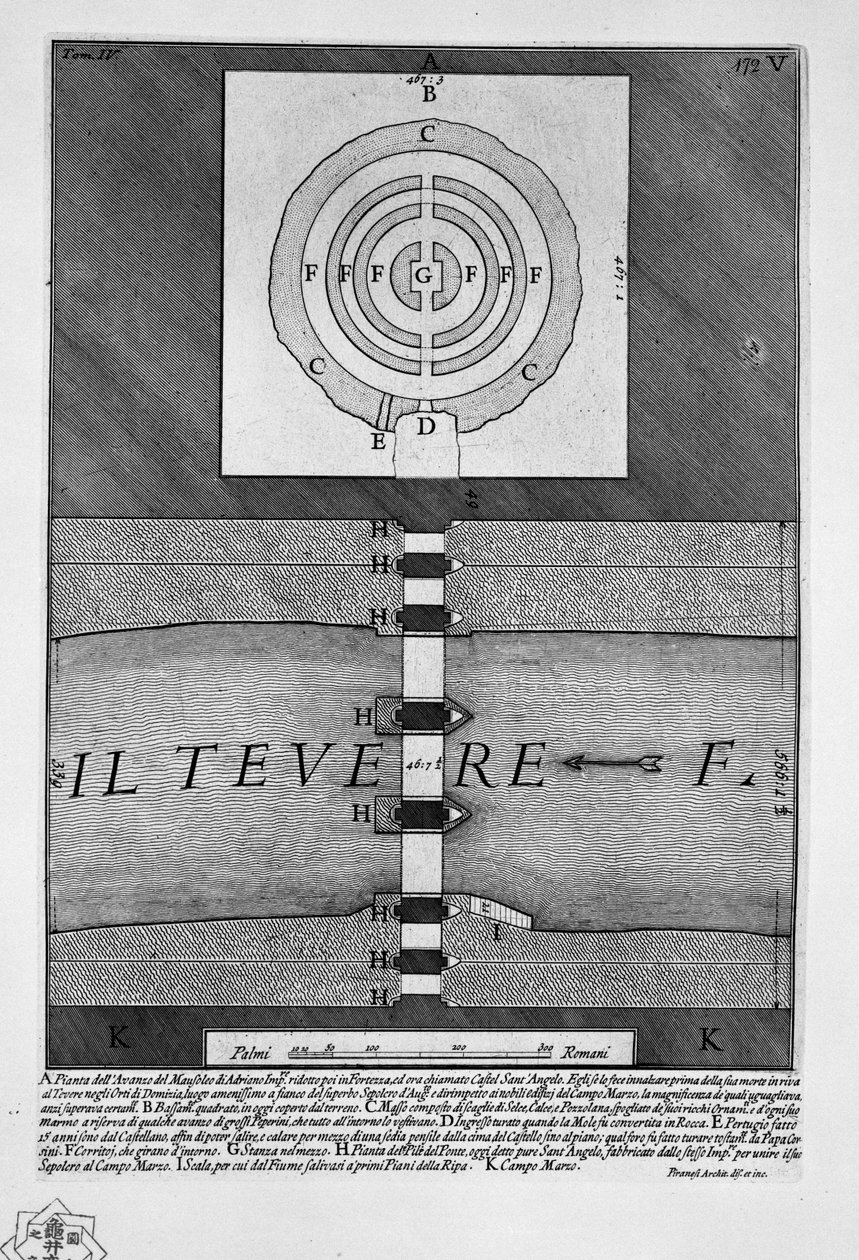 Mauzoleum Hadriana autorstwa Giovanni Battista Piranesi