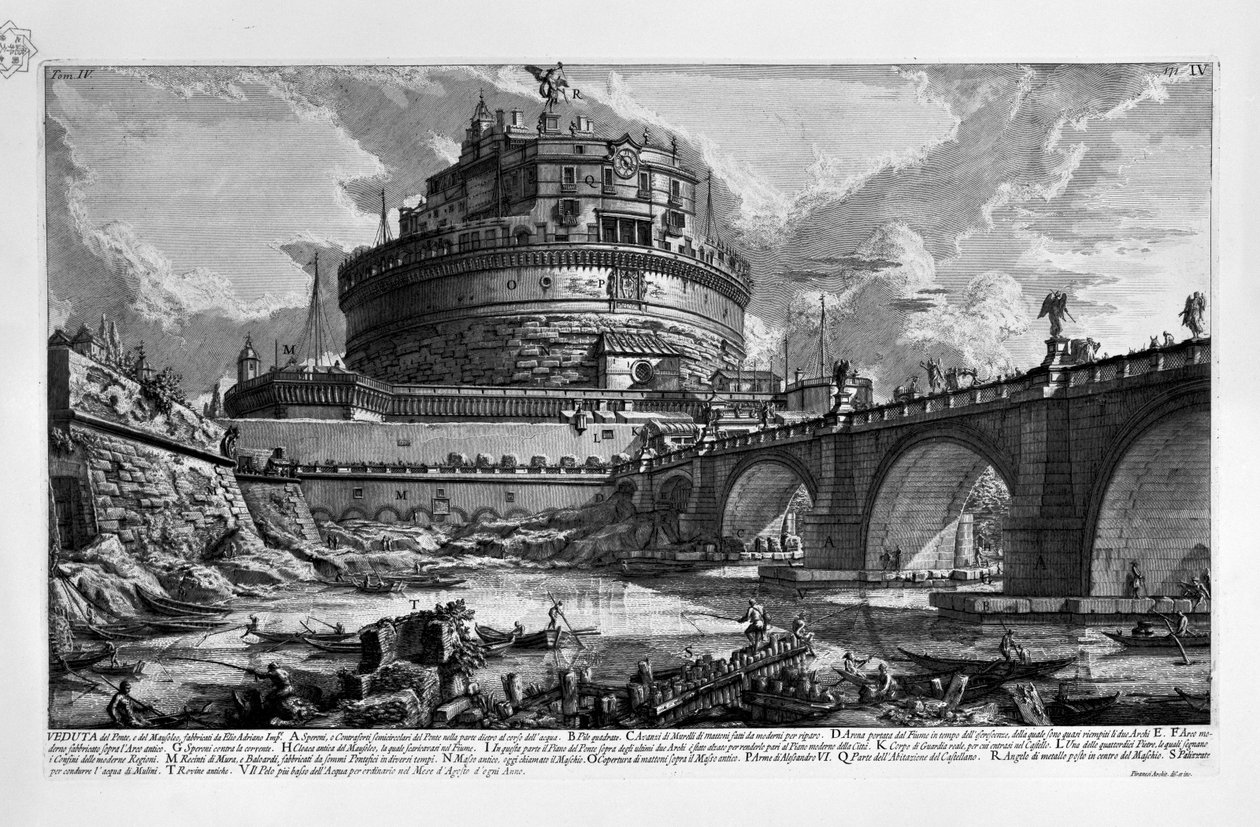 Mauzoleum Hadriana autorstwa Giovanni Battista Piranesi