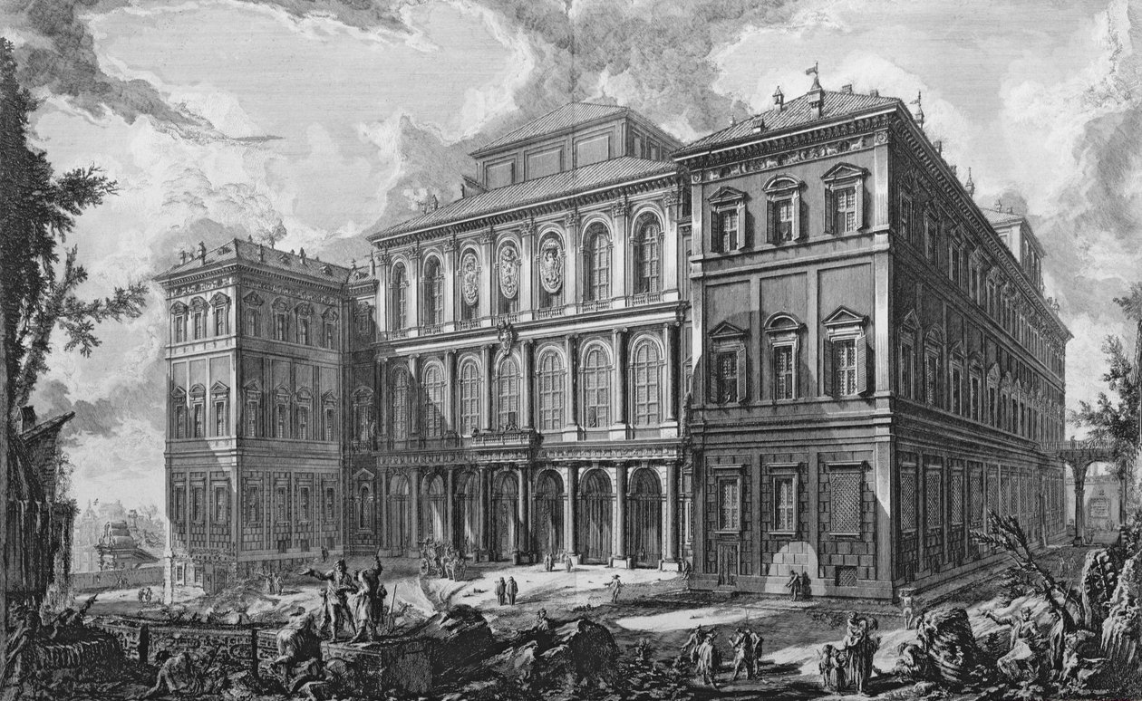 Palazzo Barberini na Kwirynale, Rzym autorstwa Giovanni Battista Piranesi