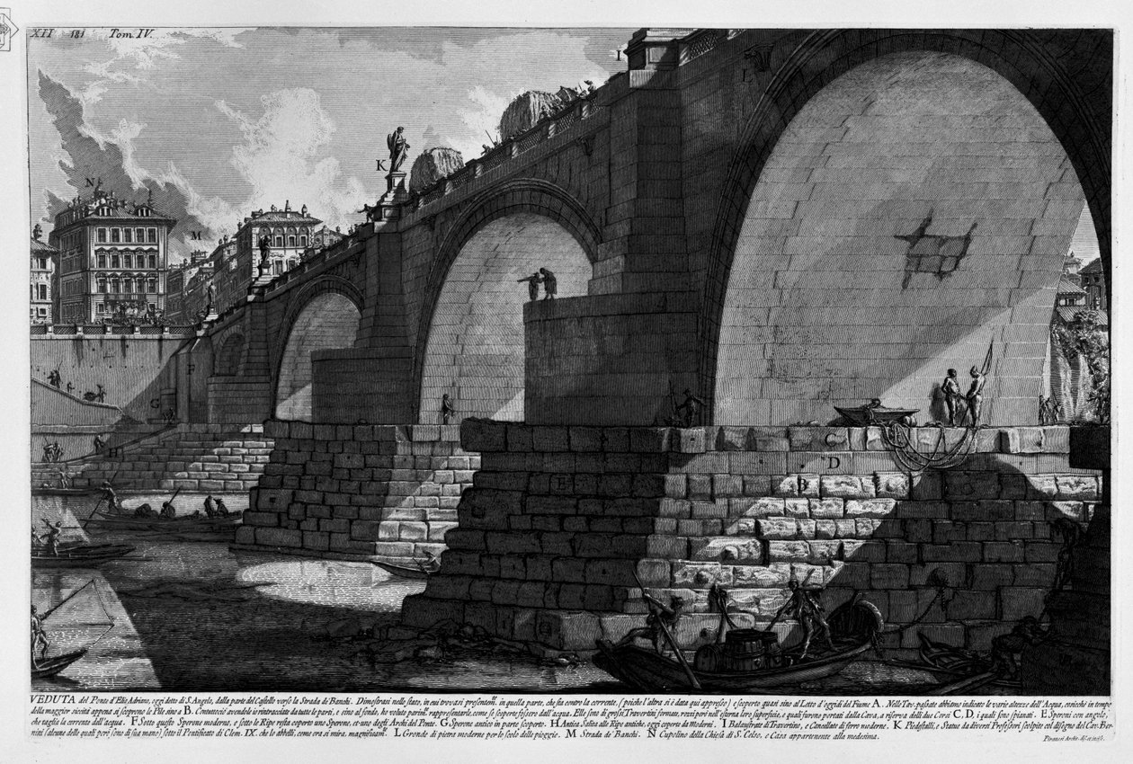 Most Świętego Anioła autorstwa Giovanni Battista Piranesi