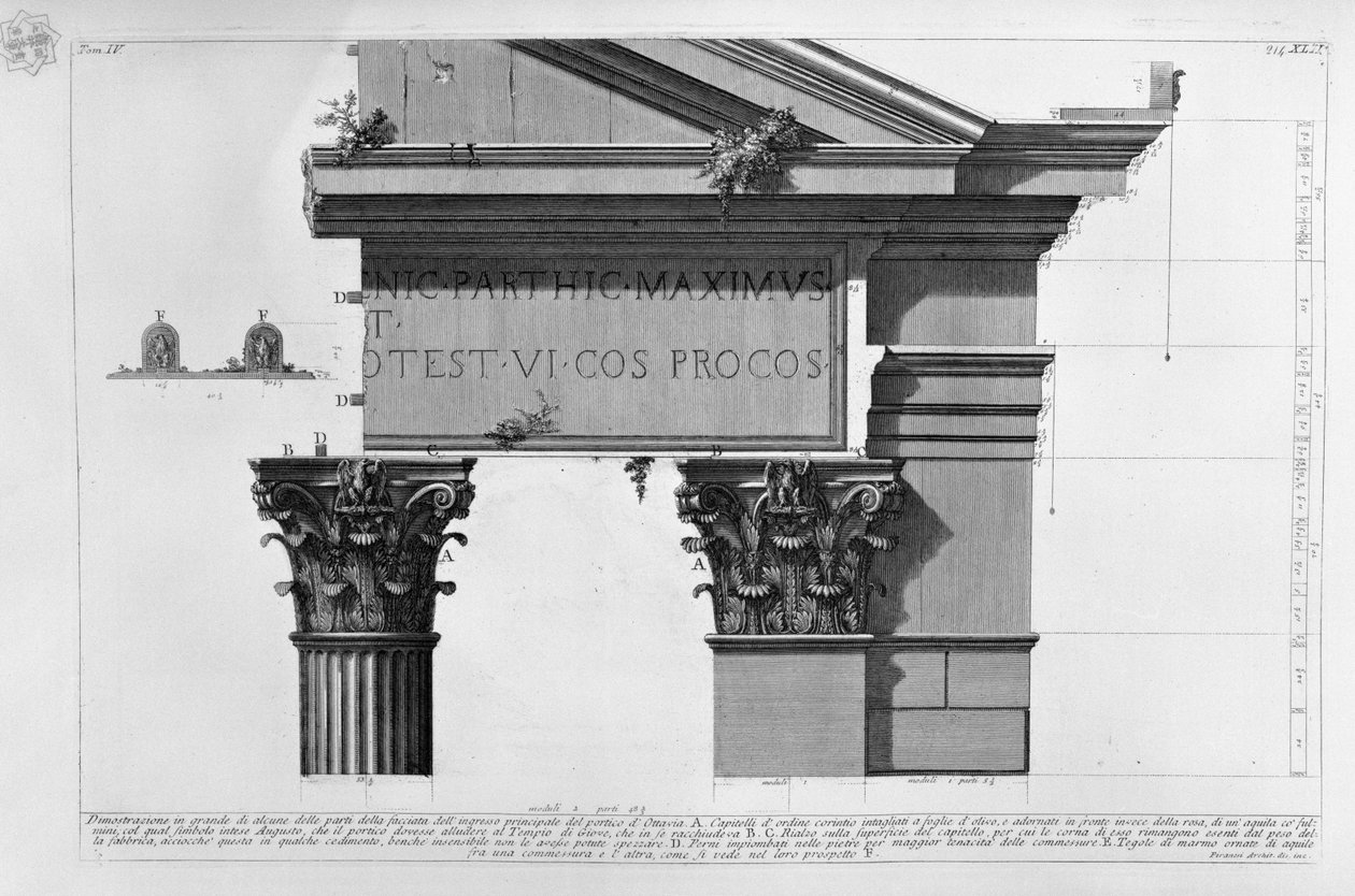 Portyk Oktawii autorstwa Giovanni Battista Piranesi