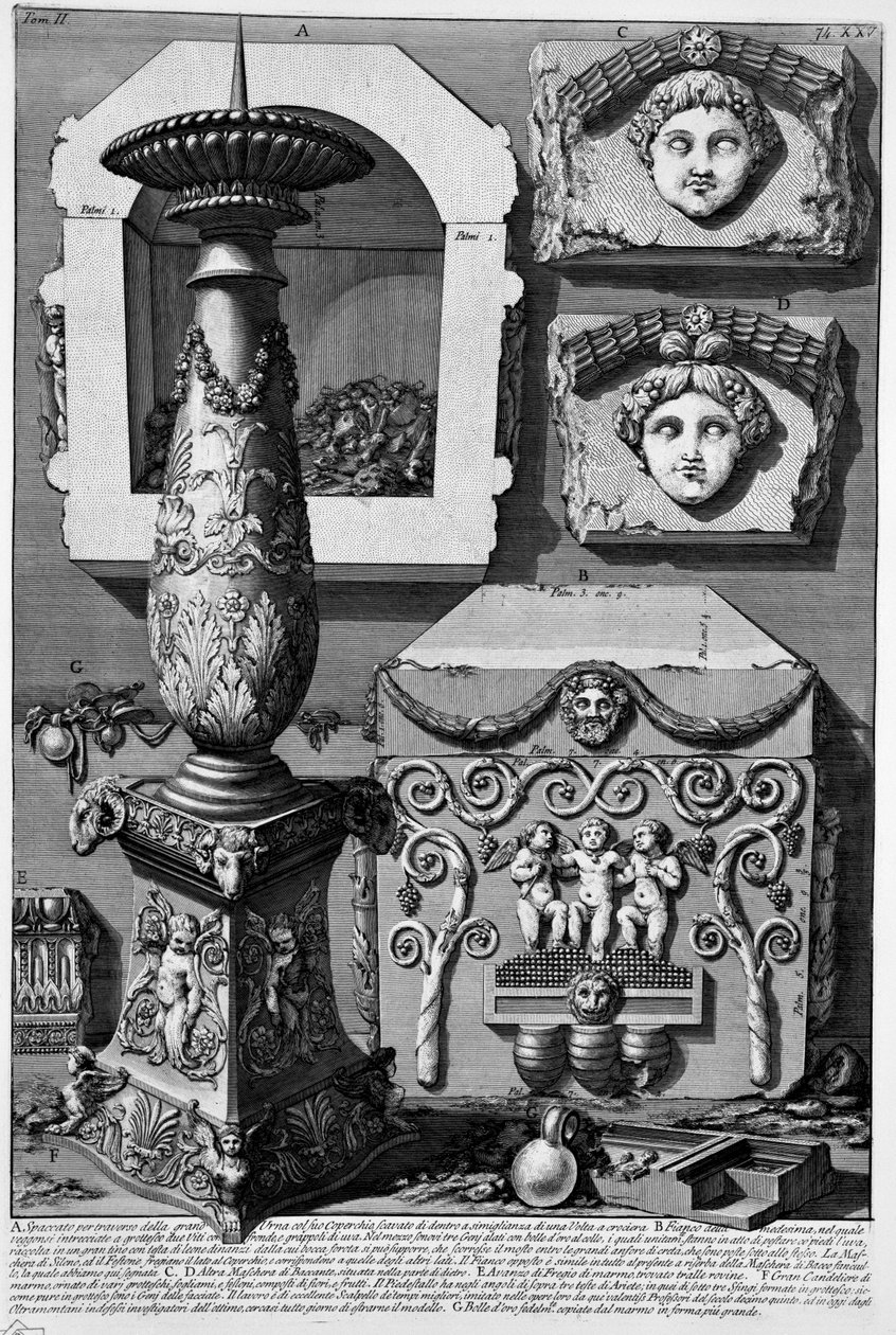 Sarkofag Konstantyny autorstwa Giovanni Battista Piranesi