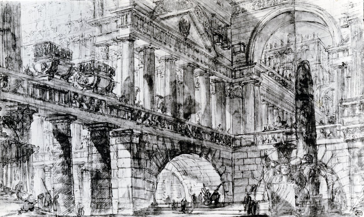 Dziedziniec Świątyni autorstwa Giovanni Battista Piranesi