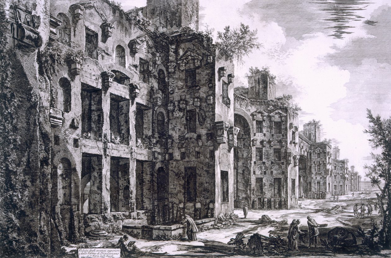 Termy Dioklecjana, 1743 autorstwa Giovanni Battista Piranesi