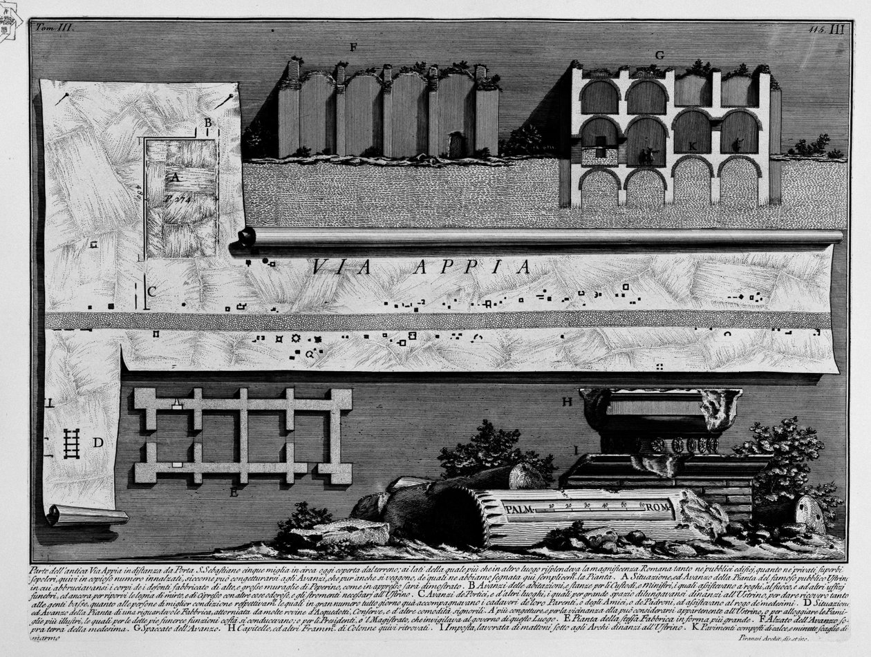 Via Appia autorstwa Giovanni Battista Piranesi