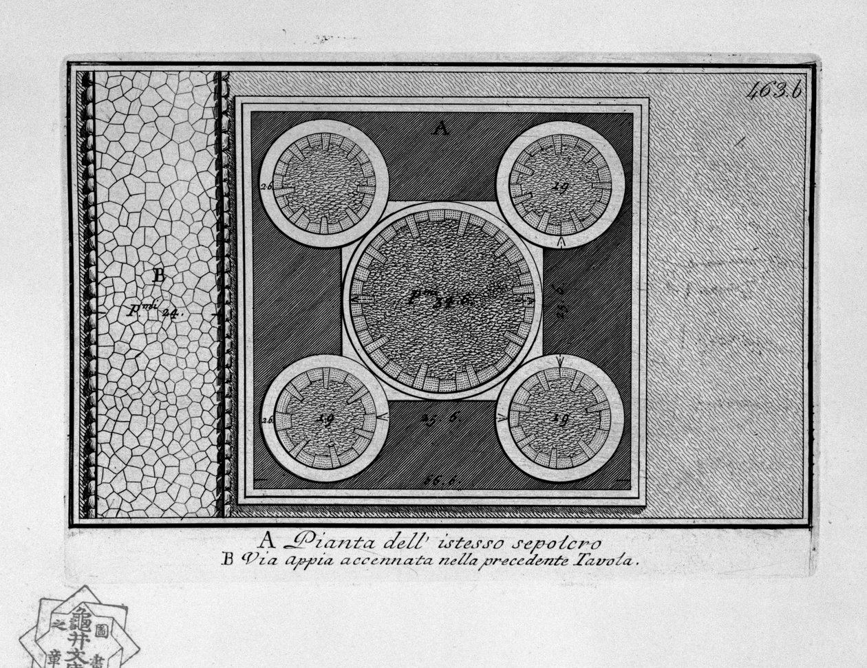 Via Appia, Grobowiec w Albano Laziale autorstwa Giovanni Battista Piranesi