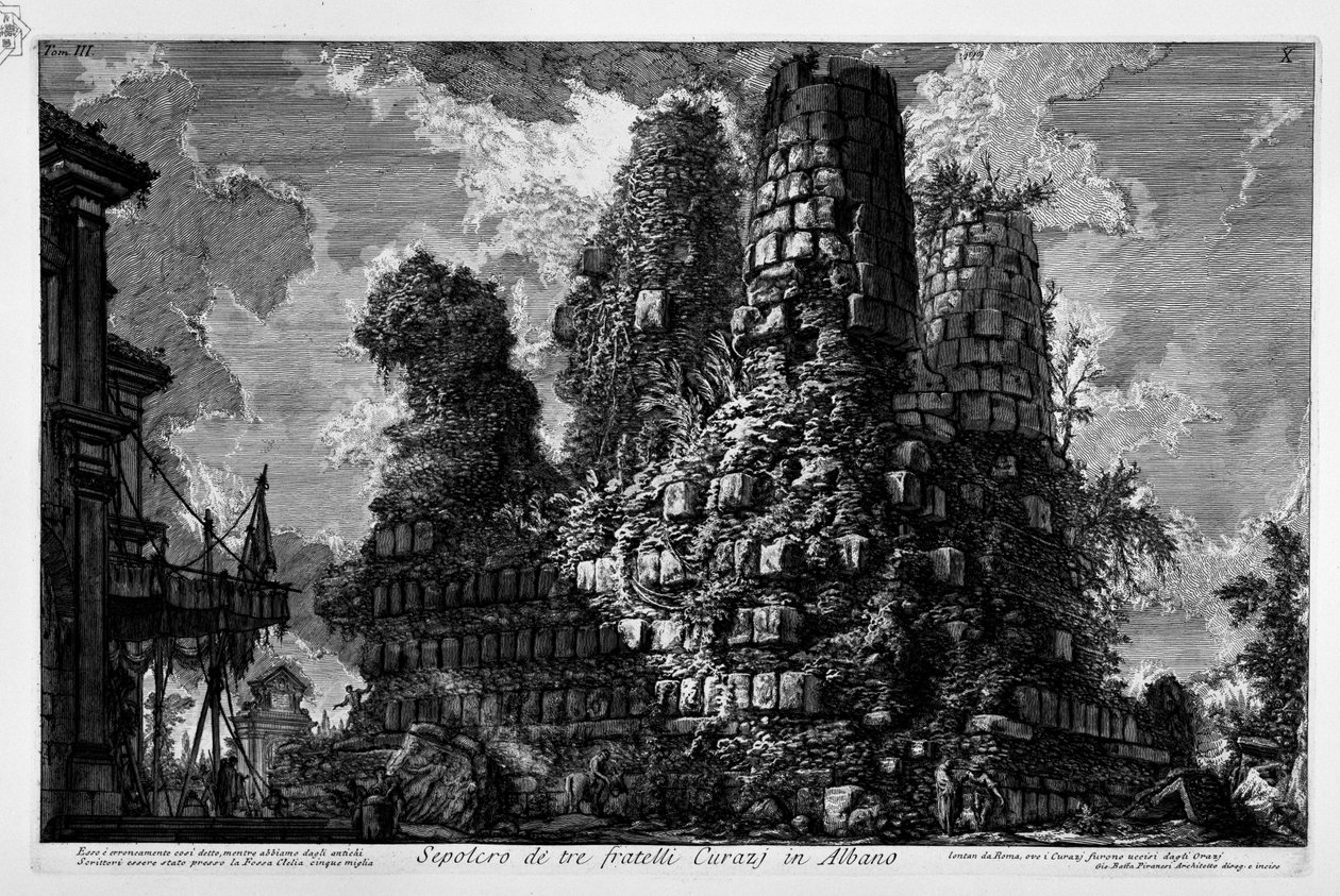 Via Appia, Grobowiec w Albano Laziale autorstwa Giovanni Battista Piranesi