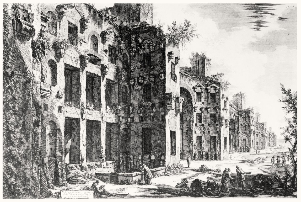 د Diocletian په حمام کې د فریګیډیریم لید، د روم د لیدونو لړۍ څخه، c.1760 poli autorstwa Giovanni Battista Piranesi
