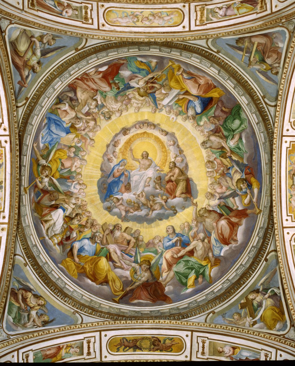 Wnętrze kopuły kaplicy Salviati, San Gregorio Magno al Celio, ok. 1600-03 autorstwa Giovanni Battista Ricci