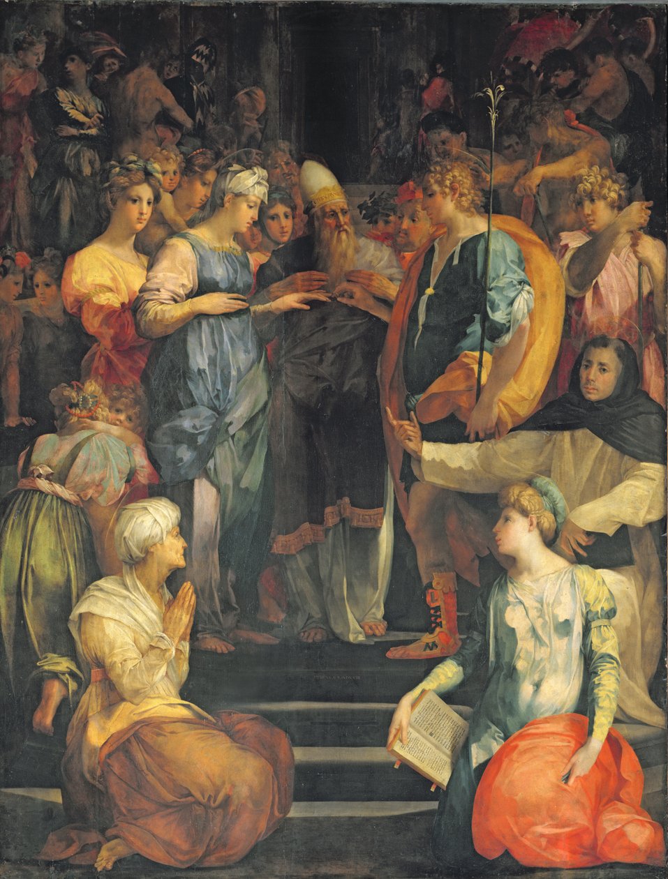 Zaślubiny Dziewicy, 1523 autorstwa Giovanni Battista Rosso Fiorentino