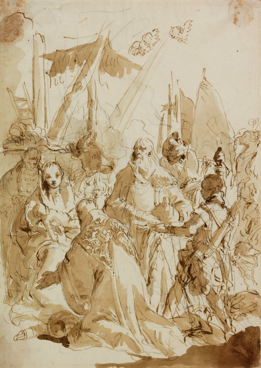 Adoracja Trzech Króli autorstwa Giovanni Battista Tiepolo