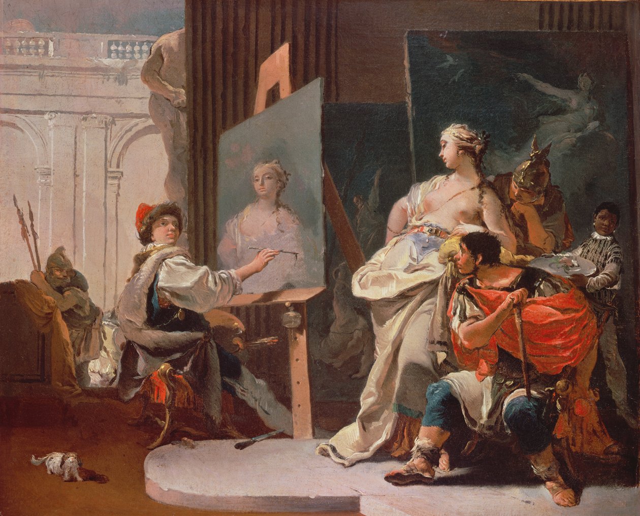 Aleksander i Campaspe w Pracowni Apelles autorstwa Giovanni Battista Tiepolo