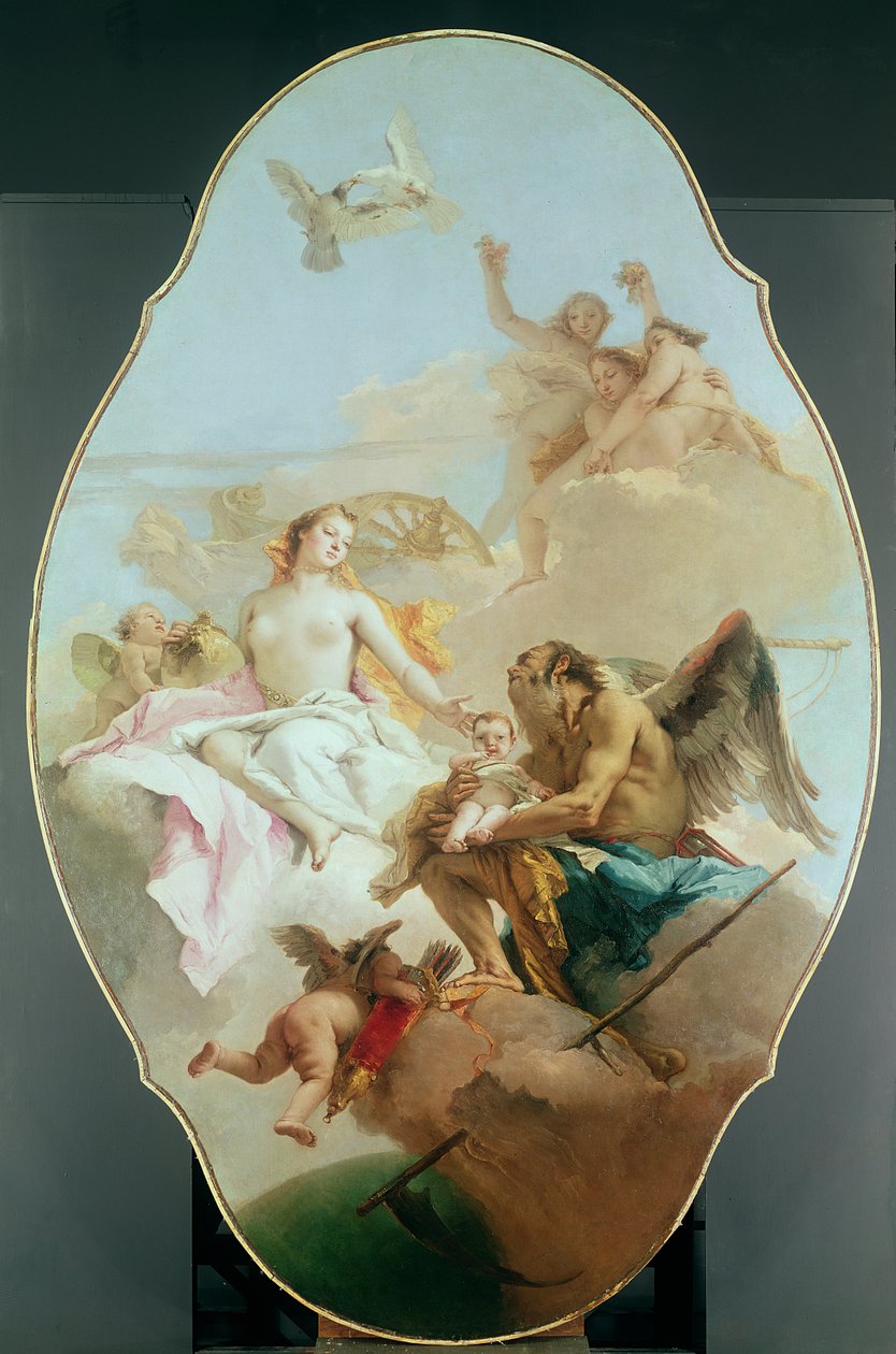 Alegoria z Wenus i czasem, c.1754-58 autorstwa Giovanni Battista Tiepolo