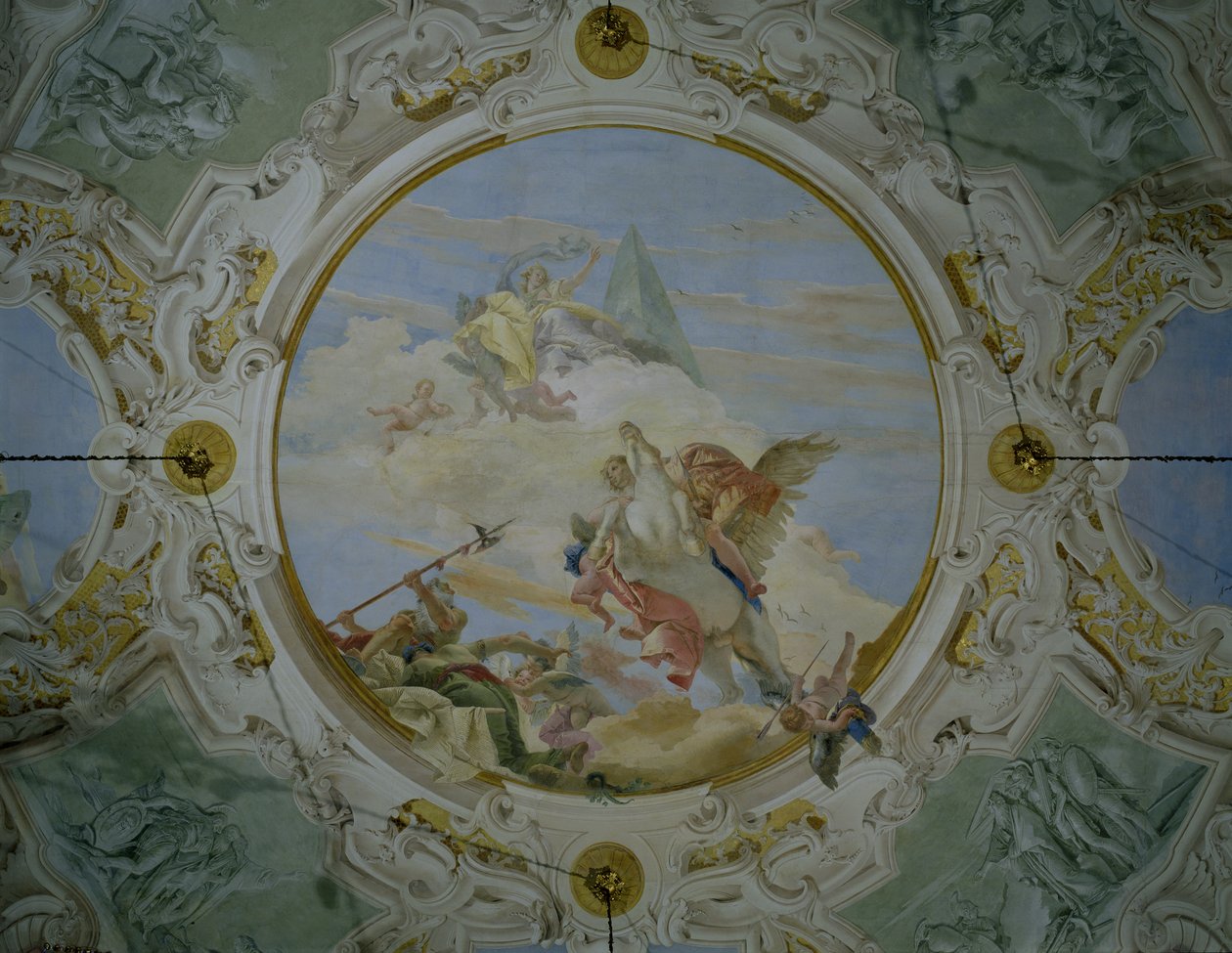 Bellerophon Jeździec na Pegazie, ok. 1746-47 autorstwa Giovanni Battista Tiepolo