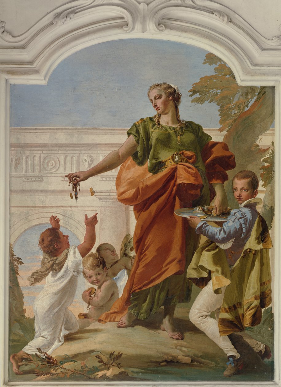 Jałmużna na cele charytatywne autorstwa Giovanni Battista Tiepolo