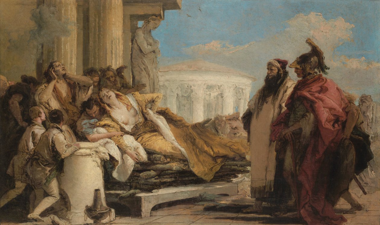 Śmierć Dido autorstwa Giovanni Battista Tiepolo
