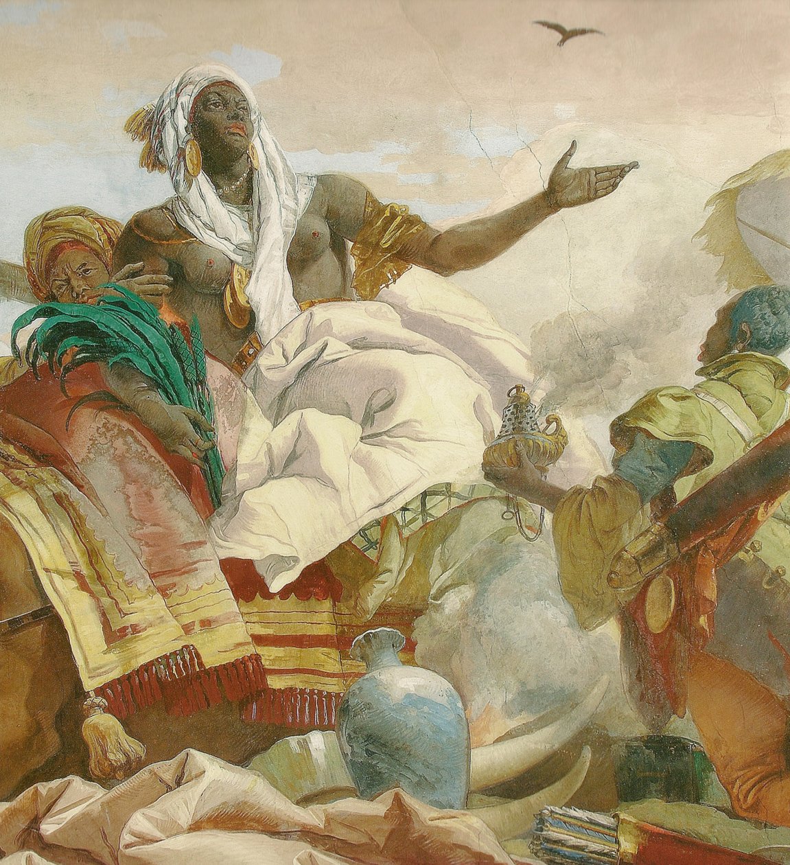 Fresk na suficie na klatce schodowej Rezydencji Würzburg autorstwa Giovanni Battista Tiepolo