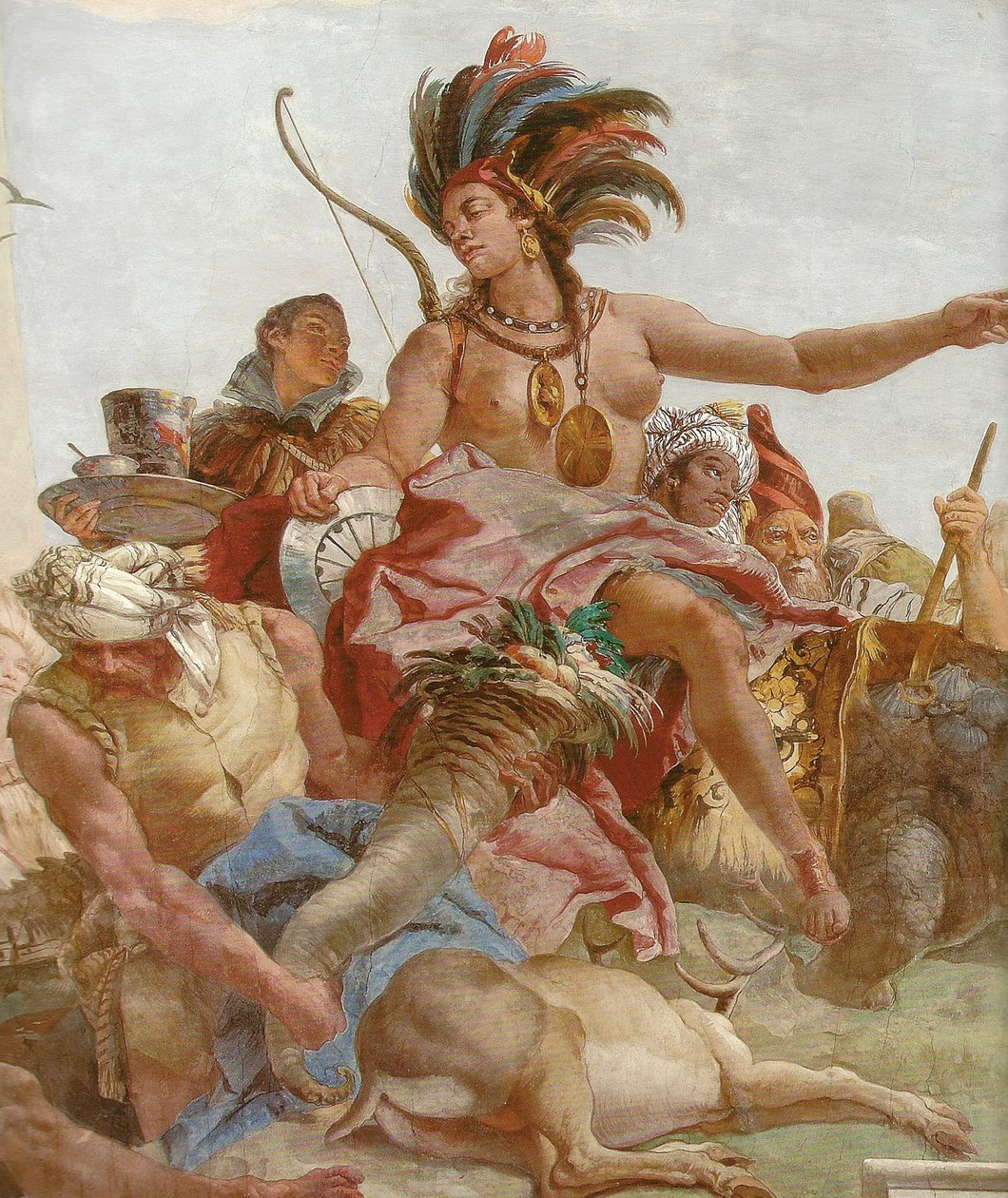 Fresk na suficie na klatce schodowej Rezydencji Würzburg autorstwa Giovanni Battista Tiepolo
