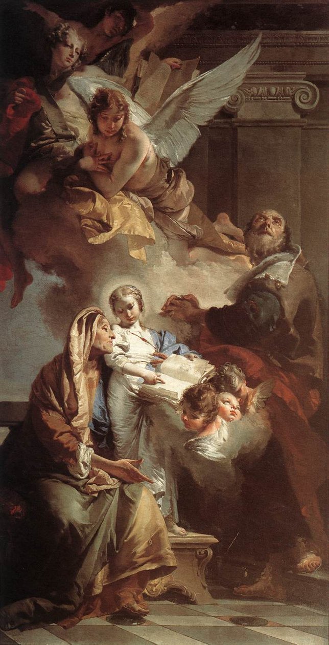 Edukacja Dziewicy autorstwa Giovanni Battista Tiepolo