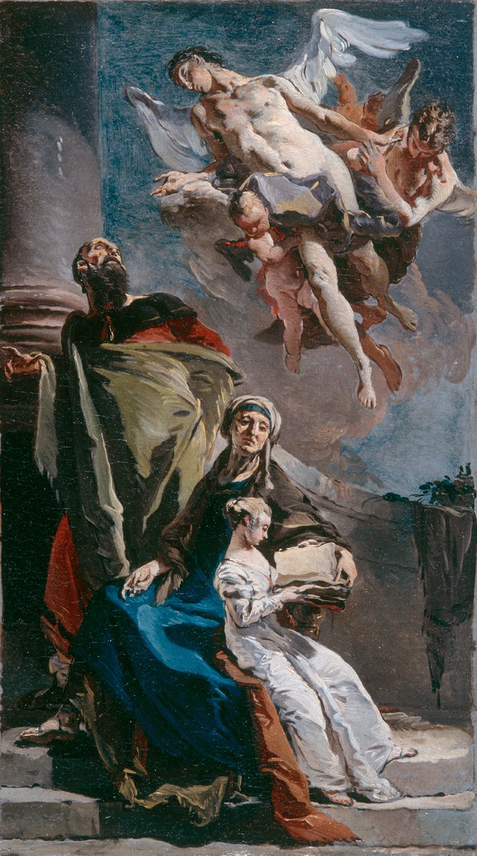 Edukacja-dziewicy autorstwa Giovanni Battista Tiepolo