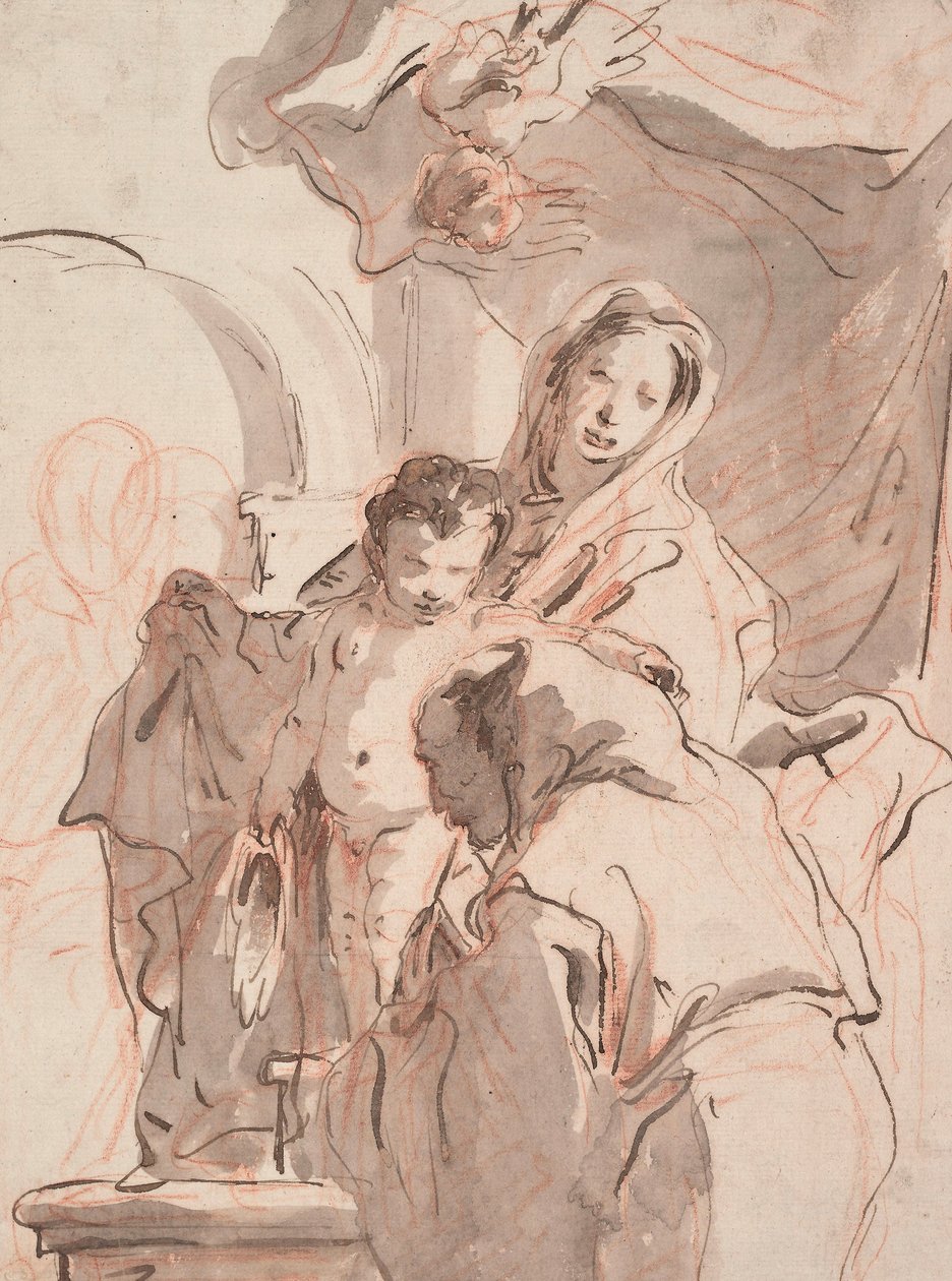Madonna z Dzieciątkiem ze św. 1750-1760 autorstwa Giovanni Battista Tiepolo